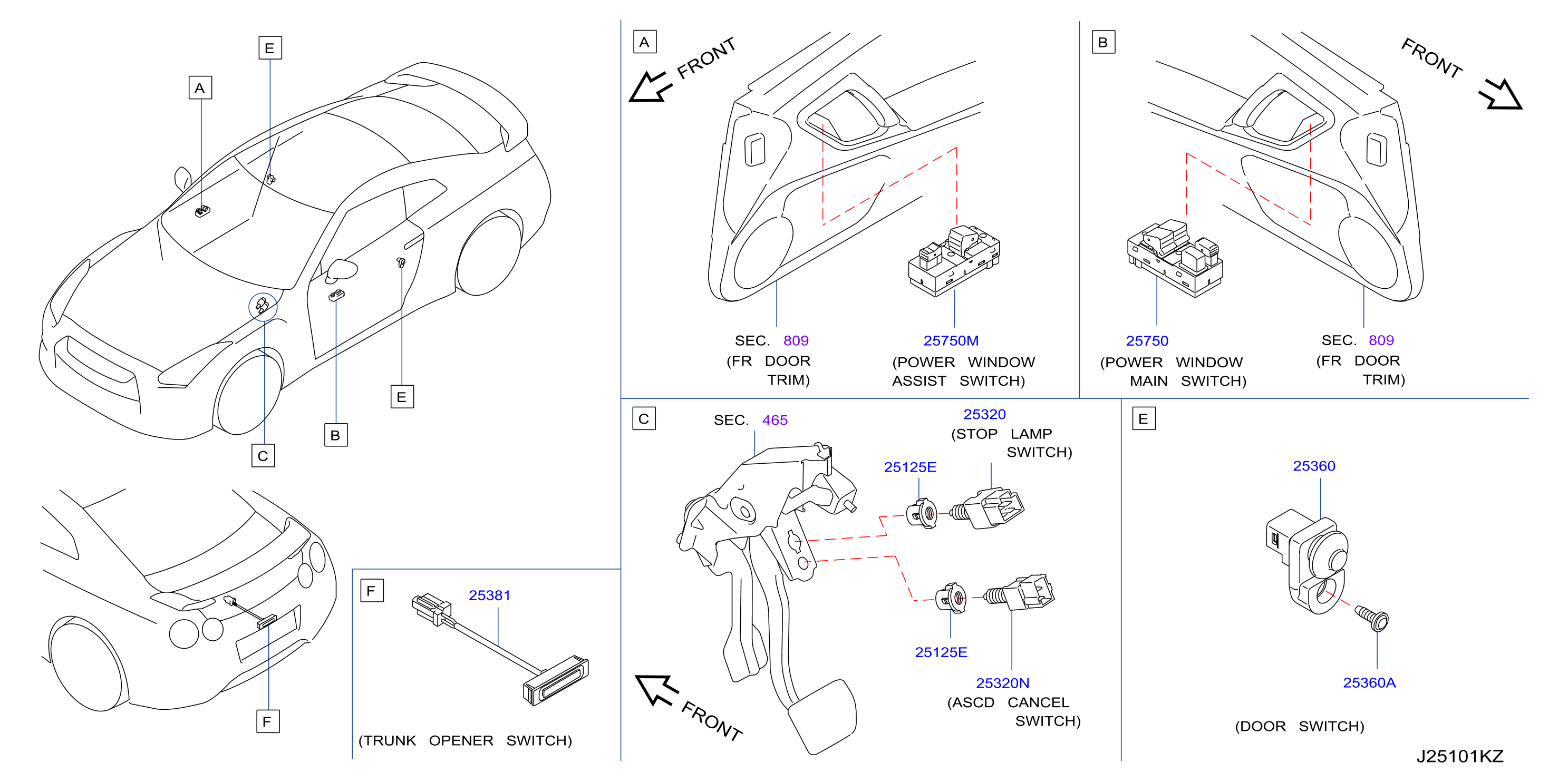 Diagram INTERRUPTOR for your Nissan