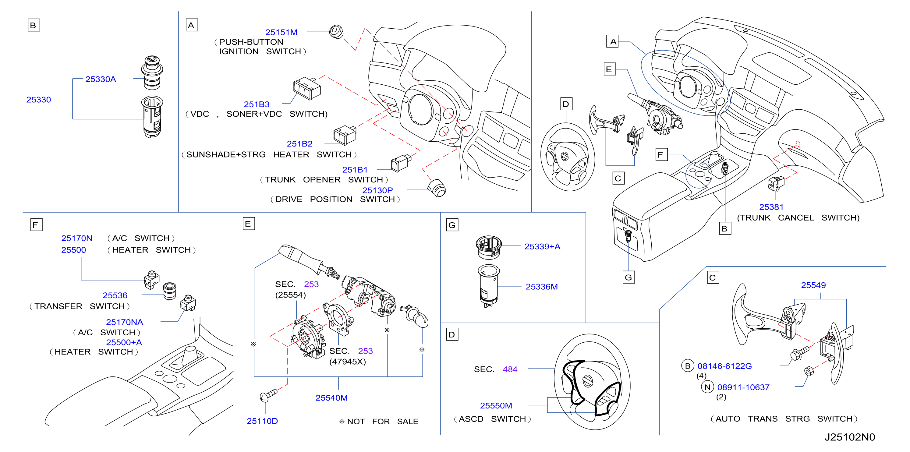 Diagram INTERRUPTOR for your INFINITI