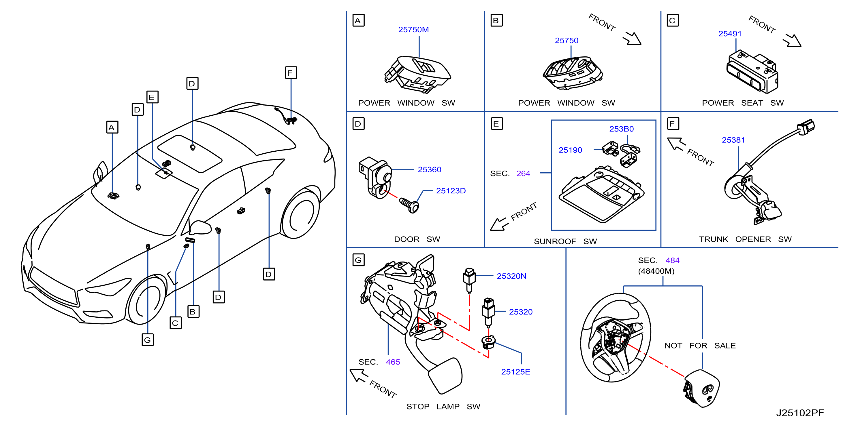 Diagram SWITCH for your INFINITI FX50  