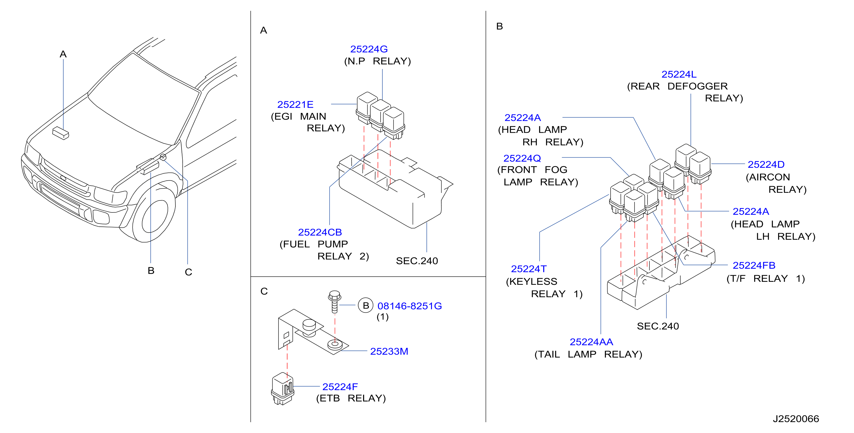 Diagram RELAY for your 1998 INFINITI QX4   