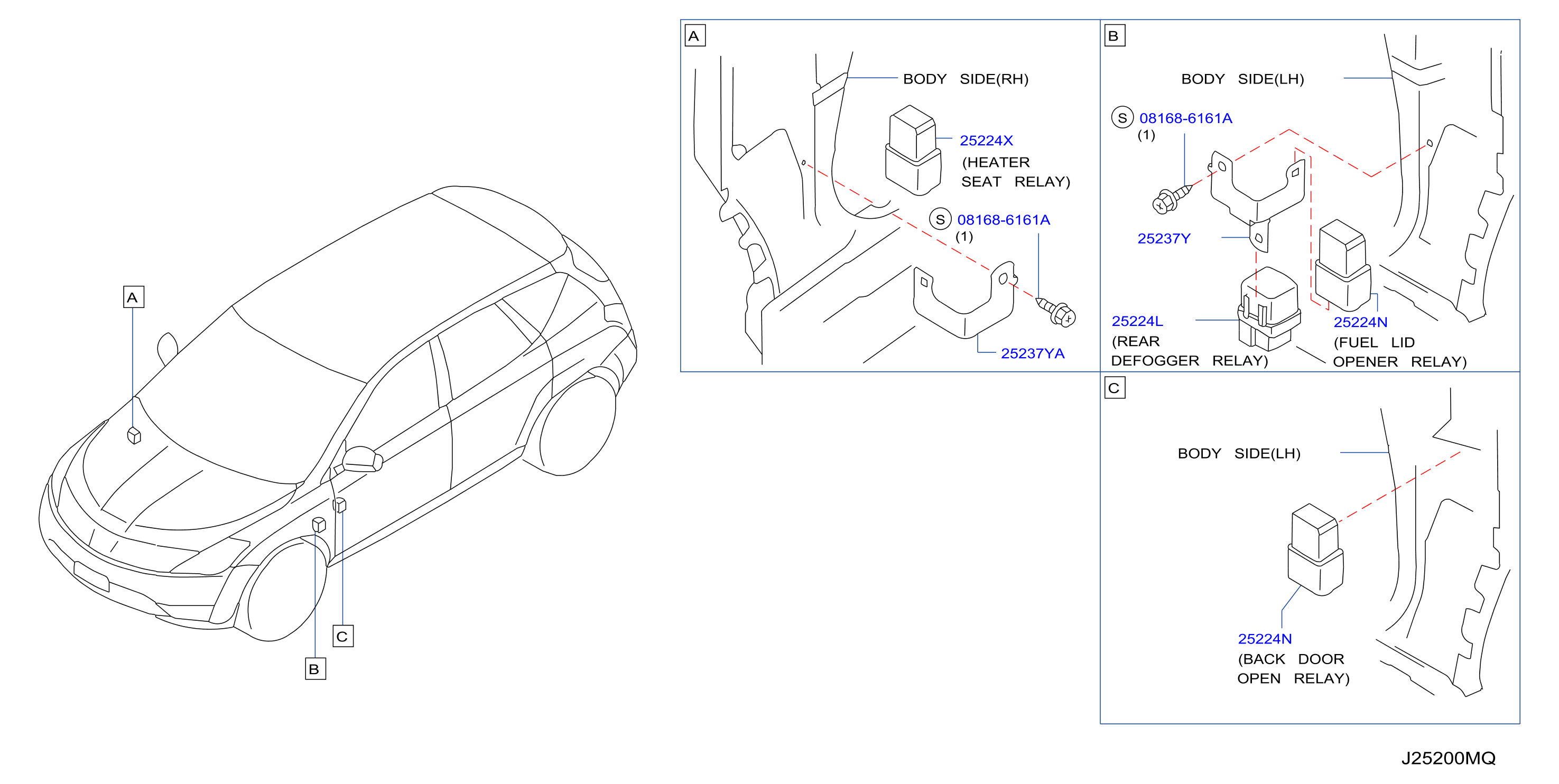 Diagram RELÉ for your Nissan