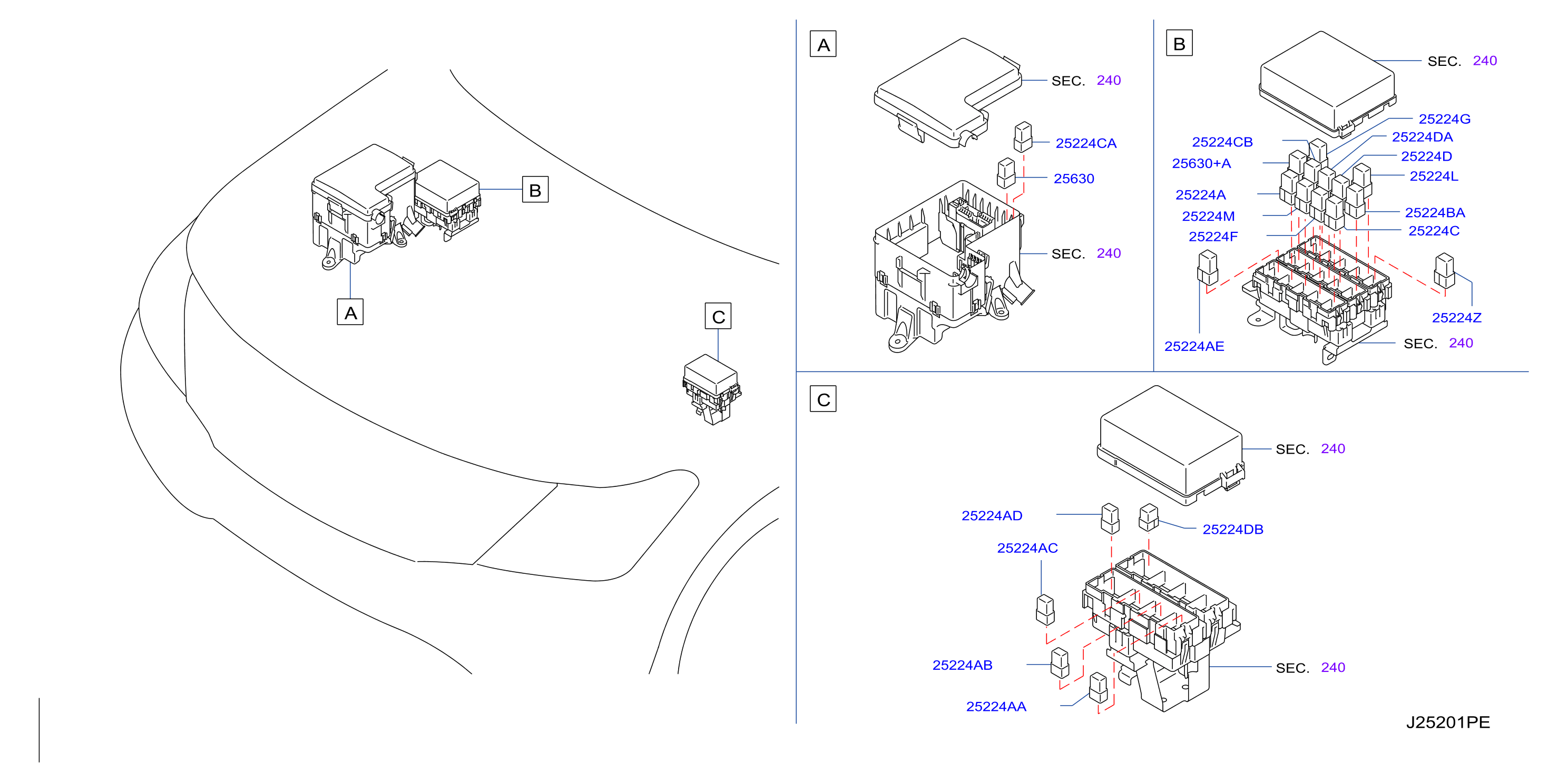 Diagram RELÉ for your Nissan