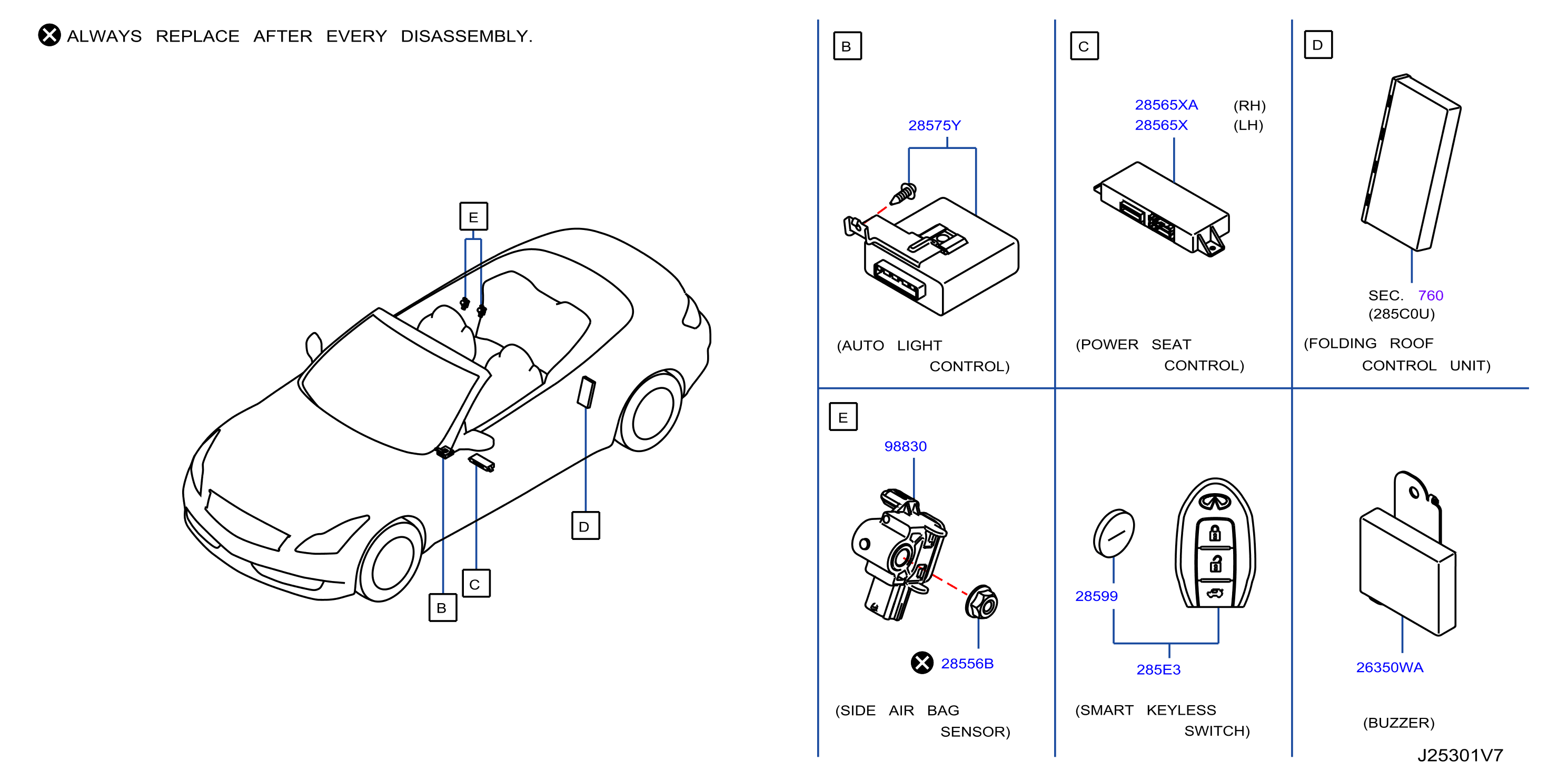 Diagram ELECTRICAL UNIT for your INFINITI