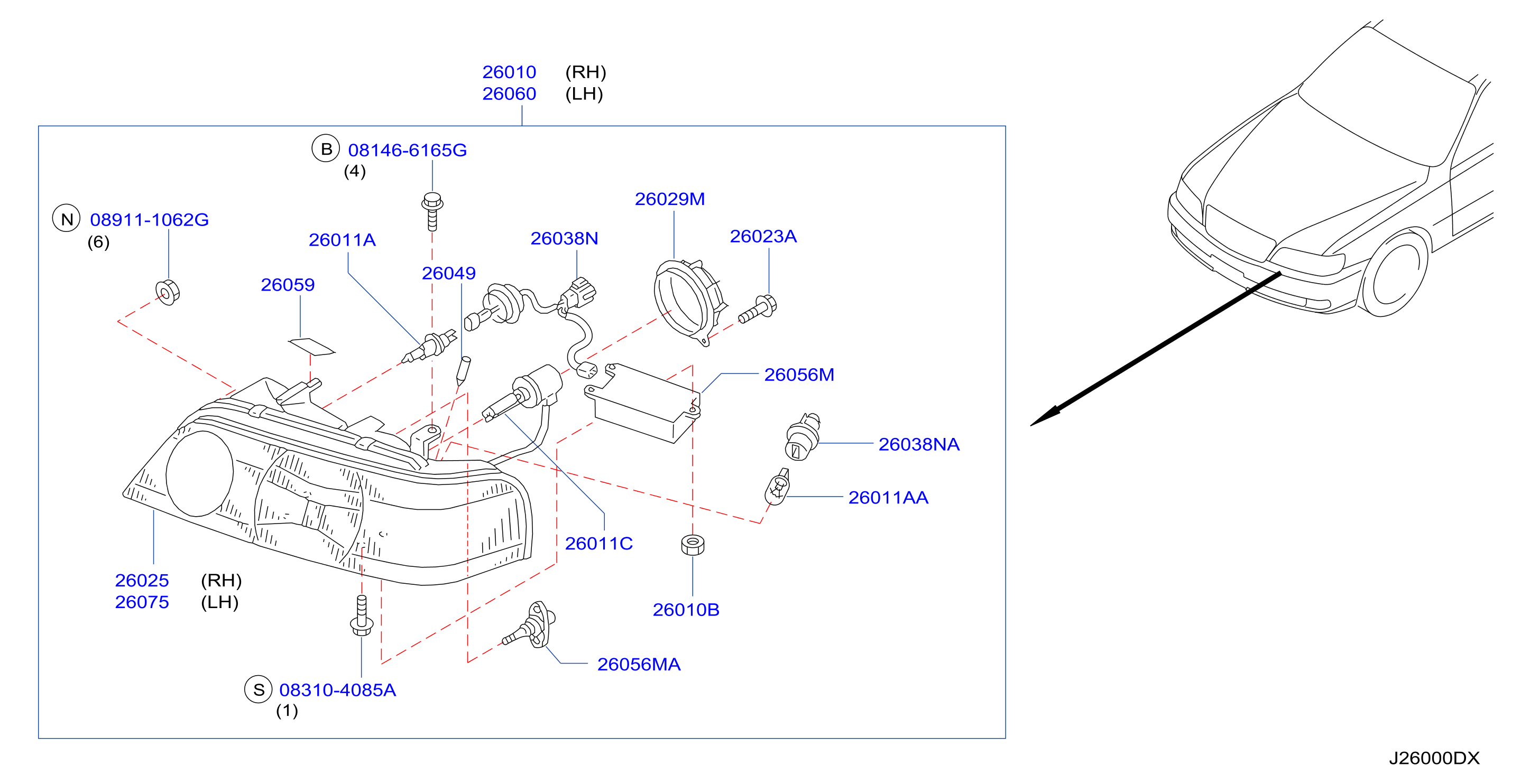 Diagram HEADLAMP for your 2003 INFINITI I35   