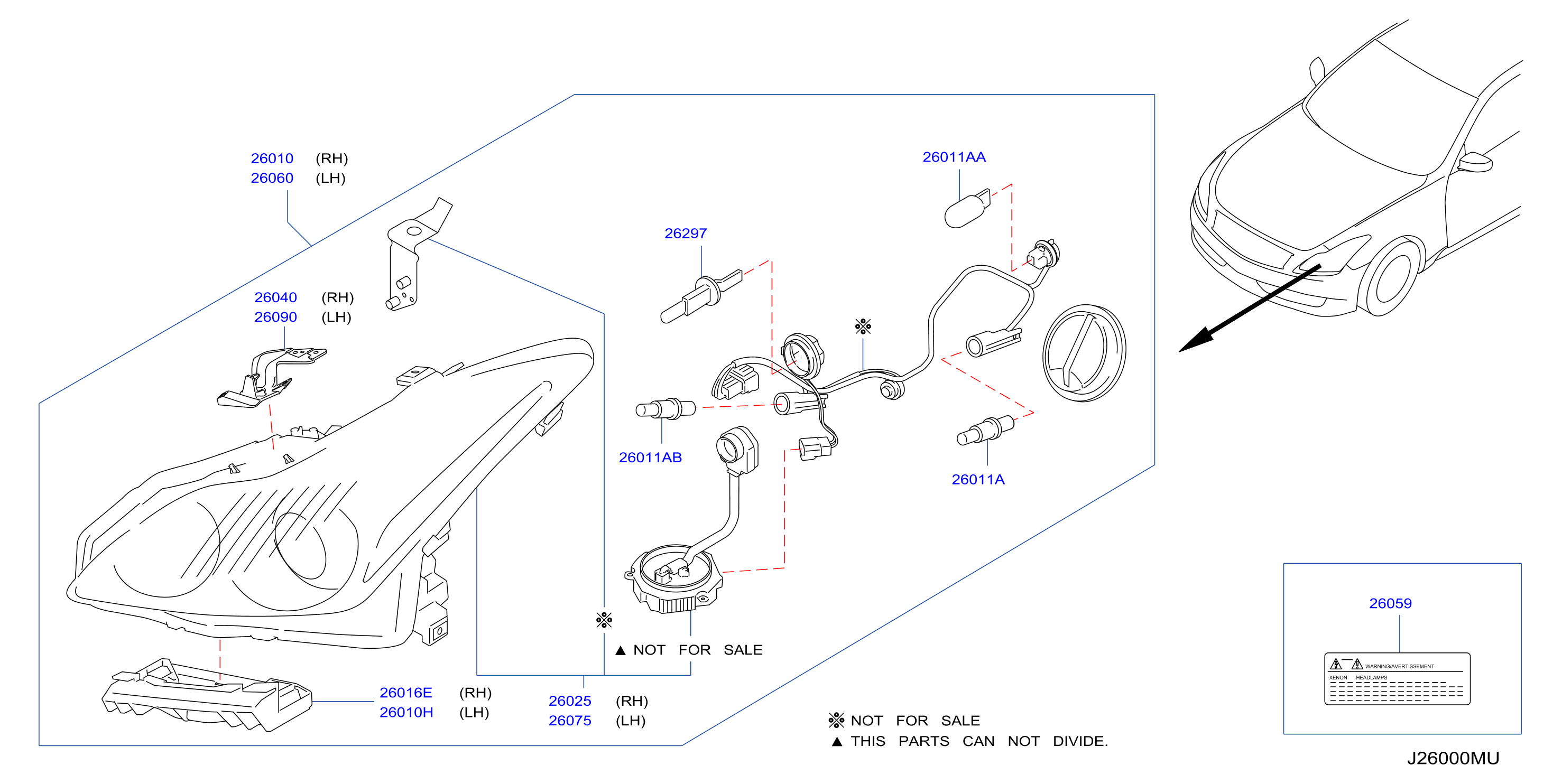 Diagram HEADLAMP for your 2007 INFINITI FX35   