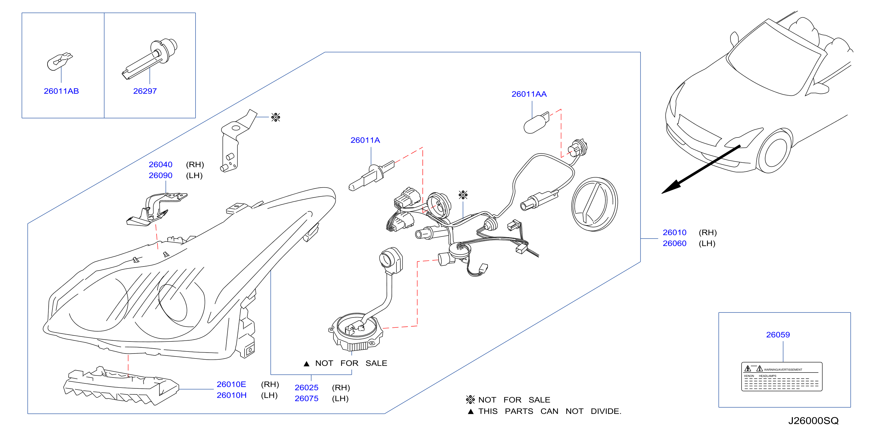 Diagram HEADLAMP for your 1996 INFINITI