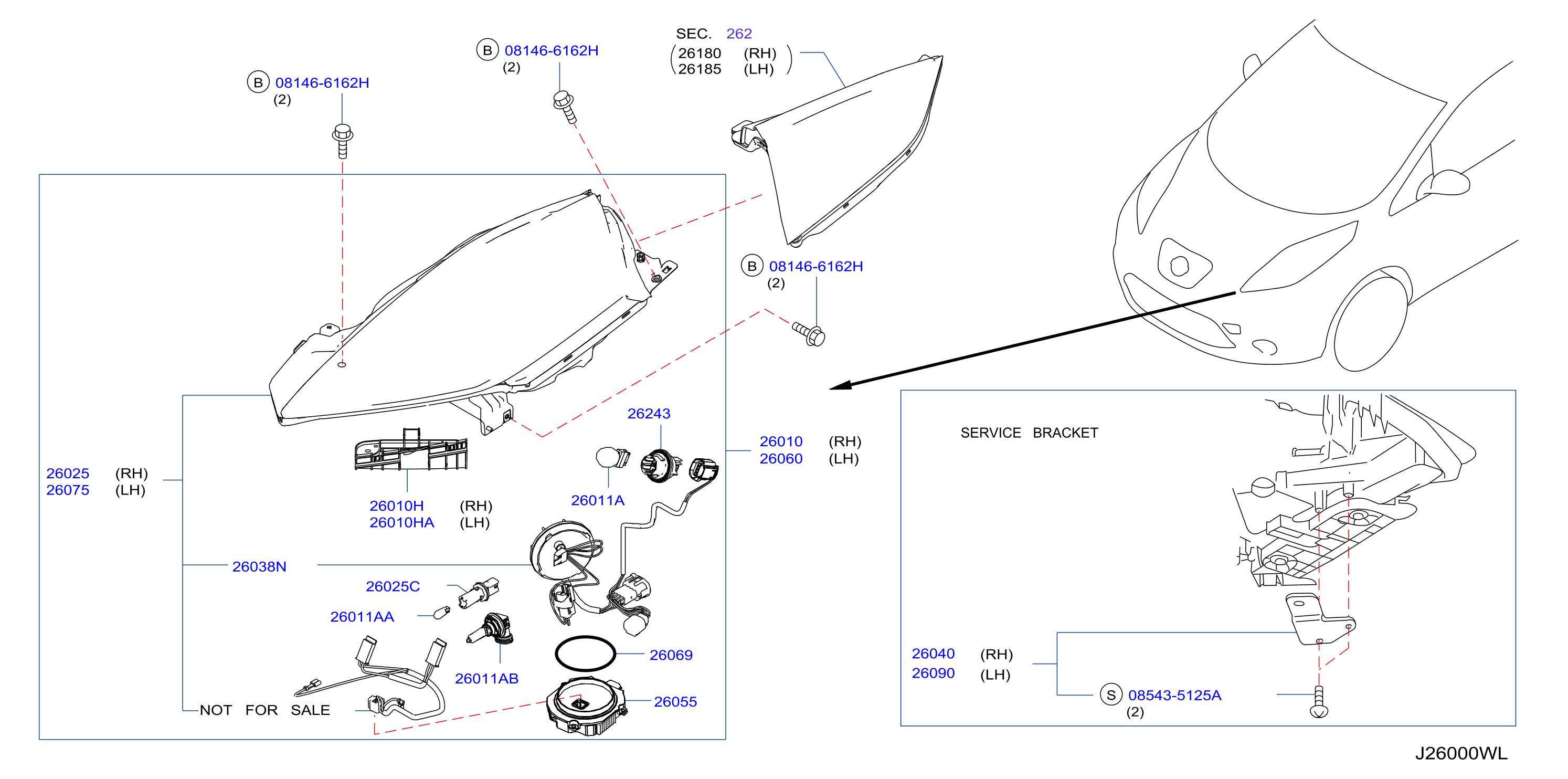 Diagram HEADLAMP for your 2003 Nissan Pathfinder   