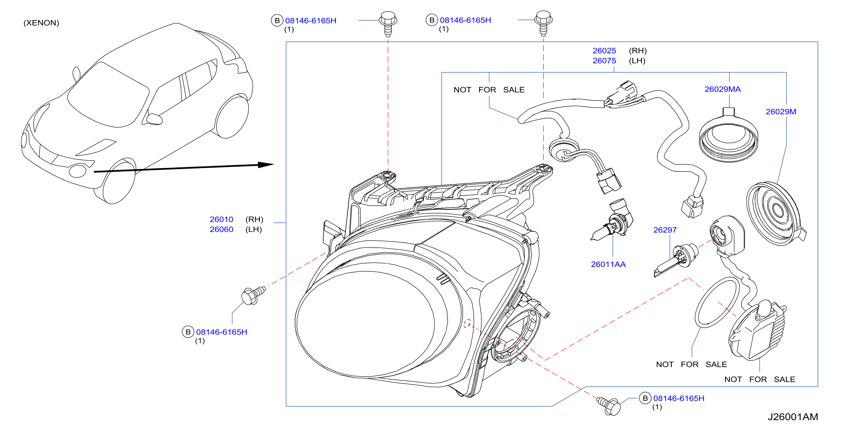 Diagram HEADLAMP for your Nissan