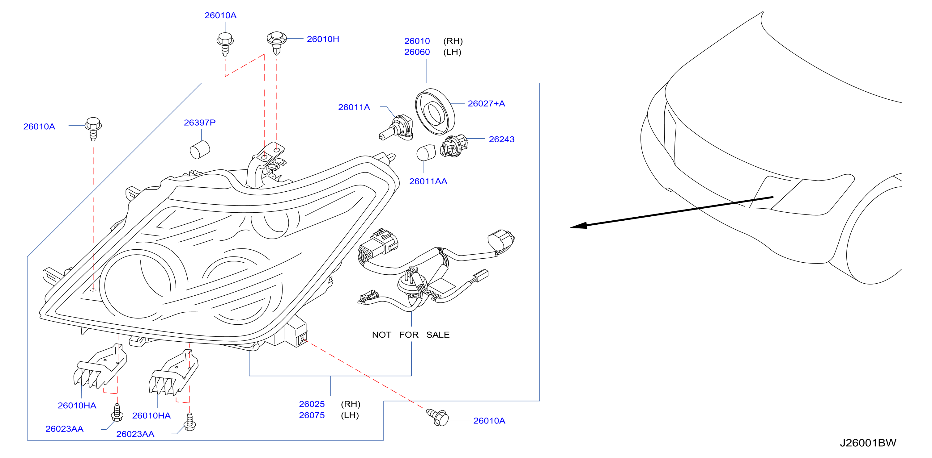 Diagram HEADLAMP for your Nissan Altima  