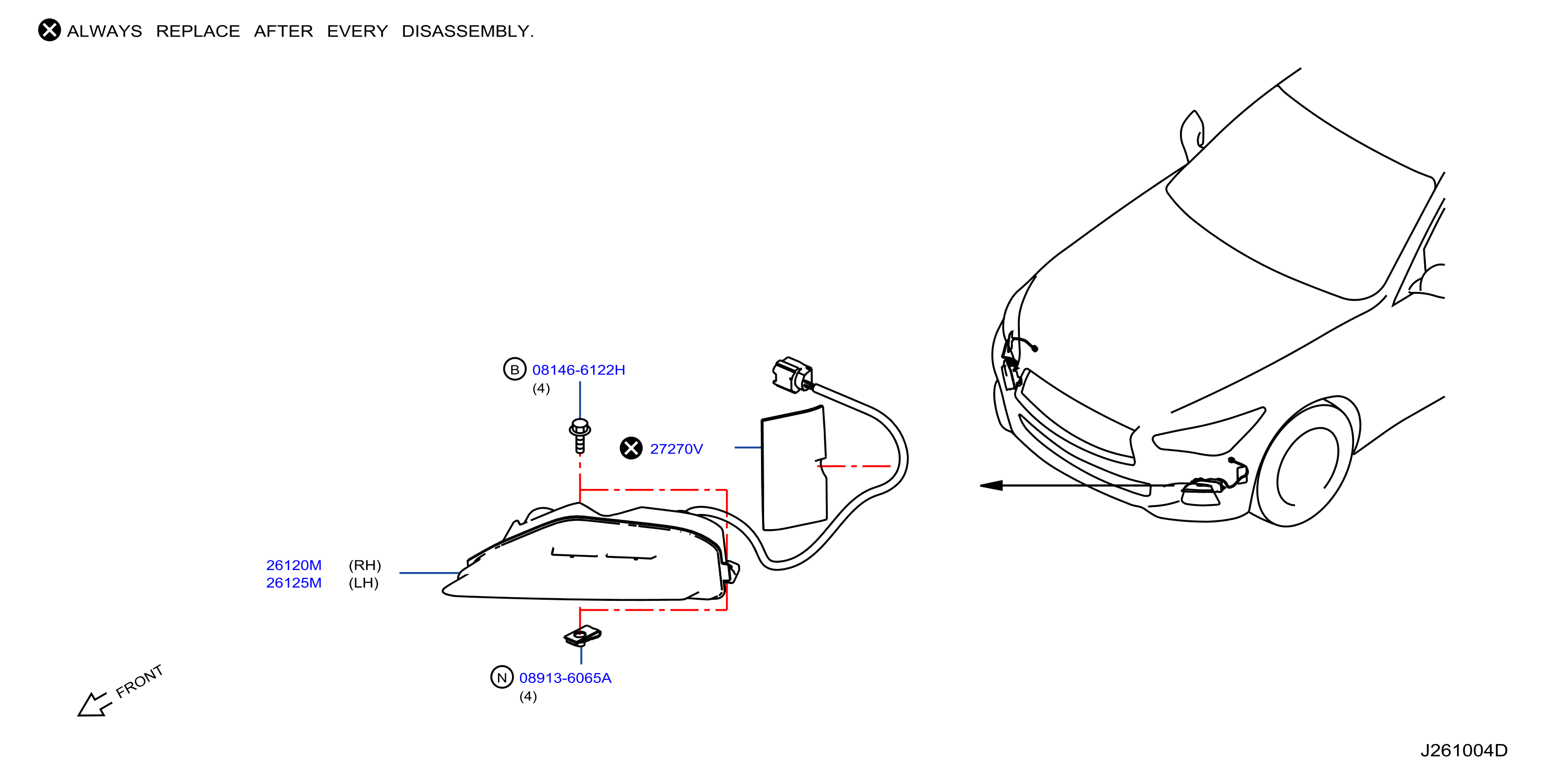Diagram FRONT COMBINATION LAMP for your INFINITI