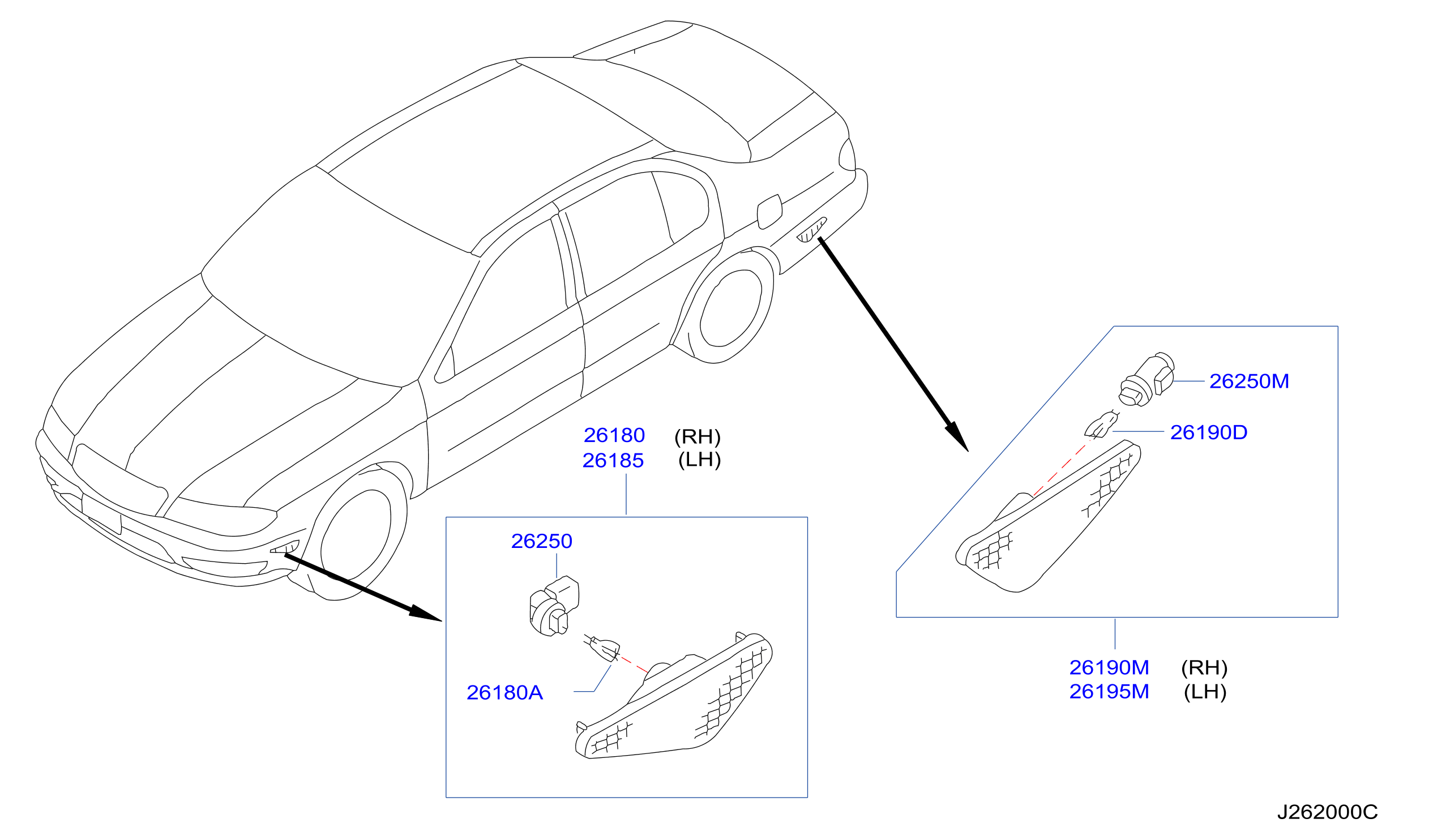 Diagram SIDE MARKER LAMP for your INFINITI