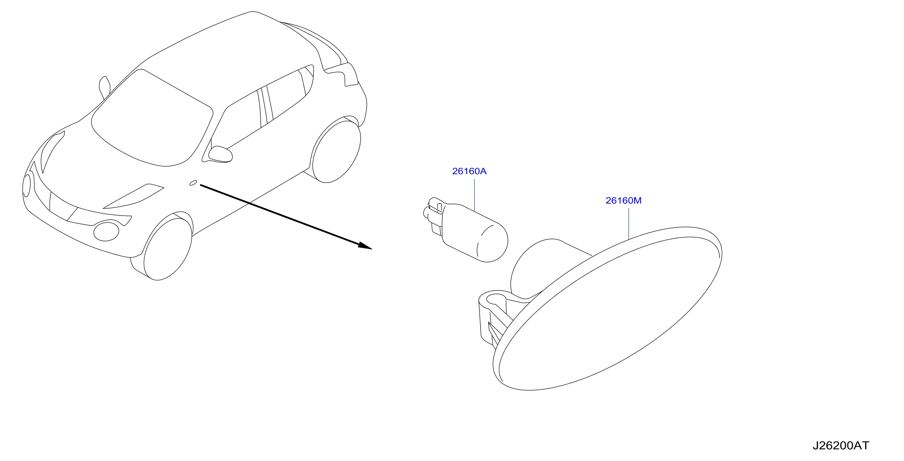 26160-8990A - Turn Signal Light - Genuine Nissan Part