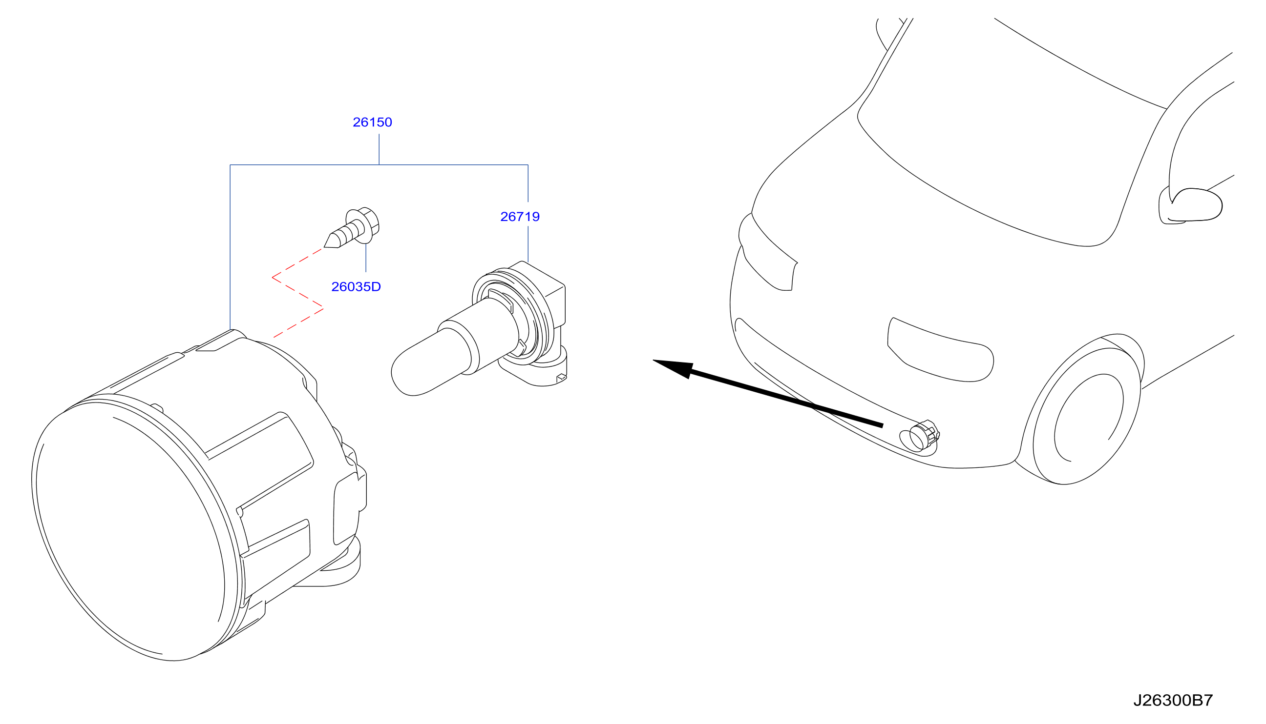 Diagram FOG,DAYTIME RUNNING & DRIVING LAMP for your 2021 Nissan NV200   