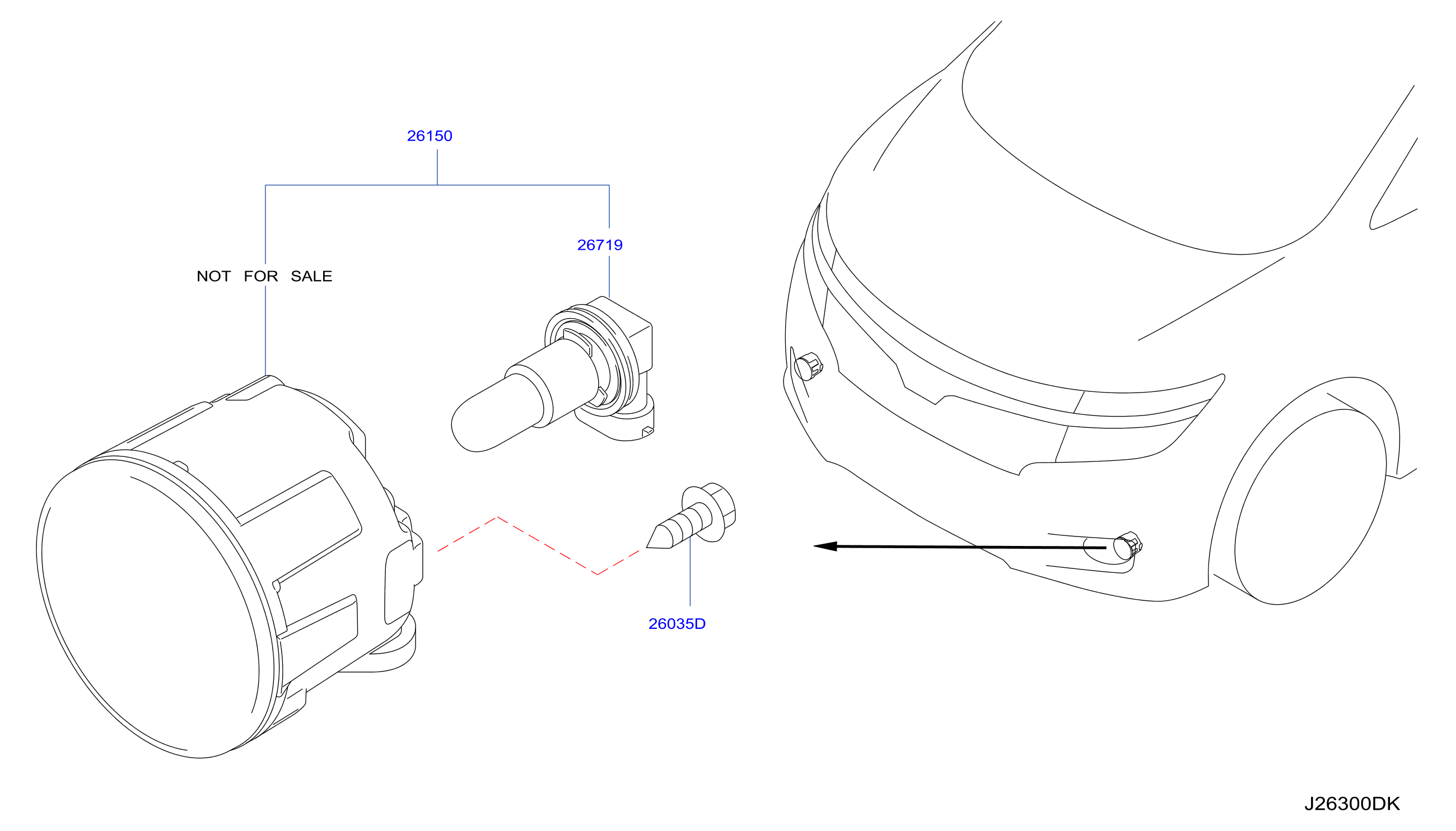 Diagram FOG,DAYTIME RUNNING & DRIVING LAMP for your 2021 Nissan NV200   