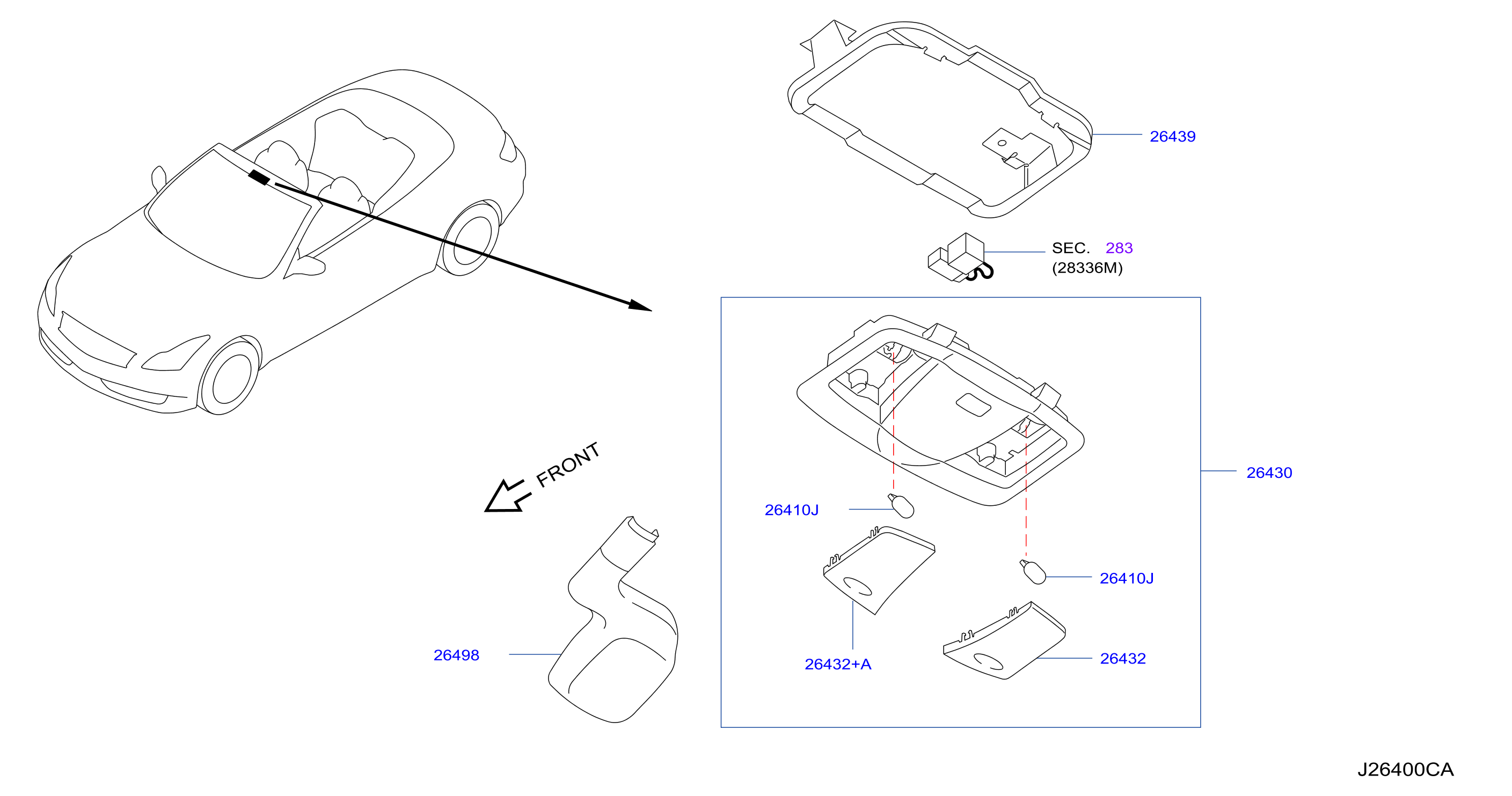 Diagram ROOM LAMP for your 2006 INFINITI FX35   