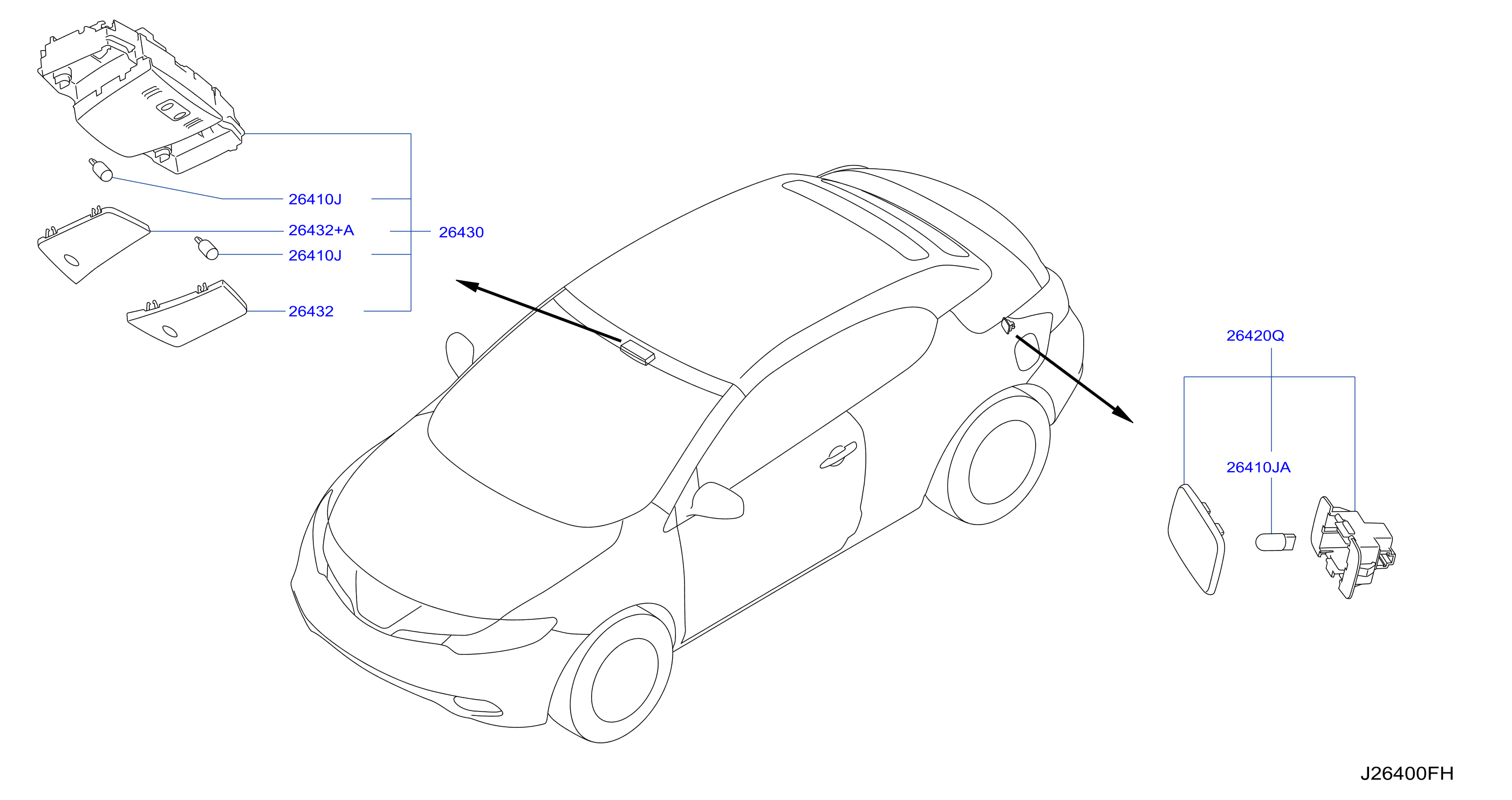 Diagram ROOM LAMP for your 2017 Nissan 370Z   