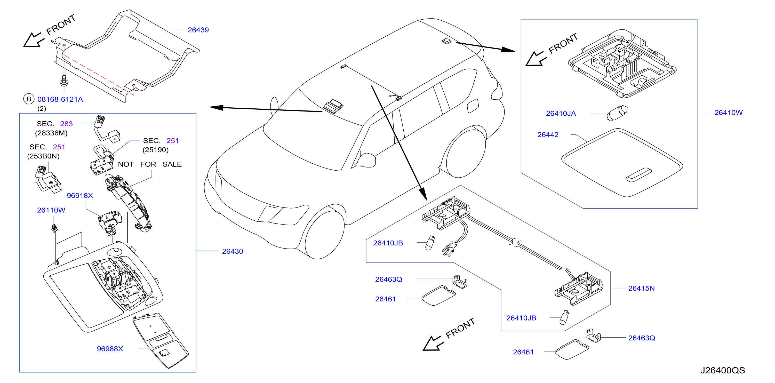 26430-6GX0A - Overhead Console - Genuine Nissan Part