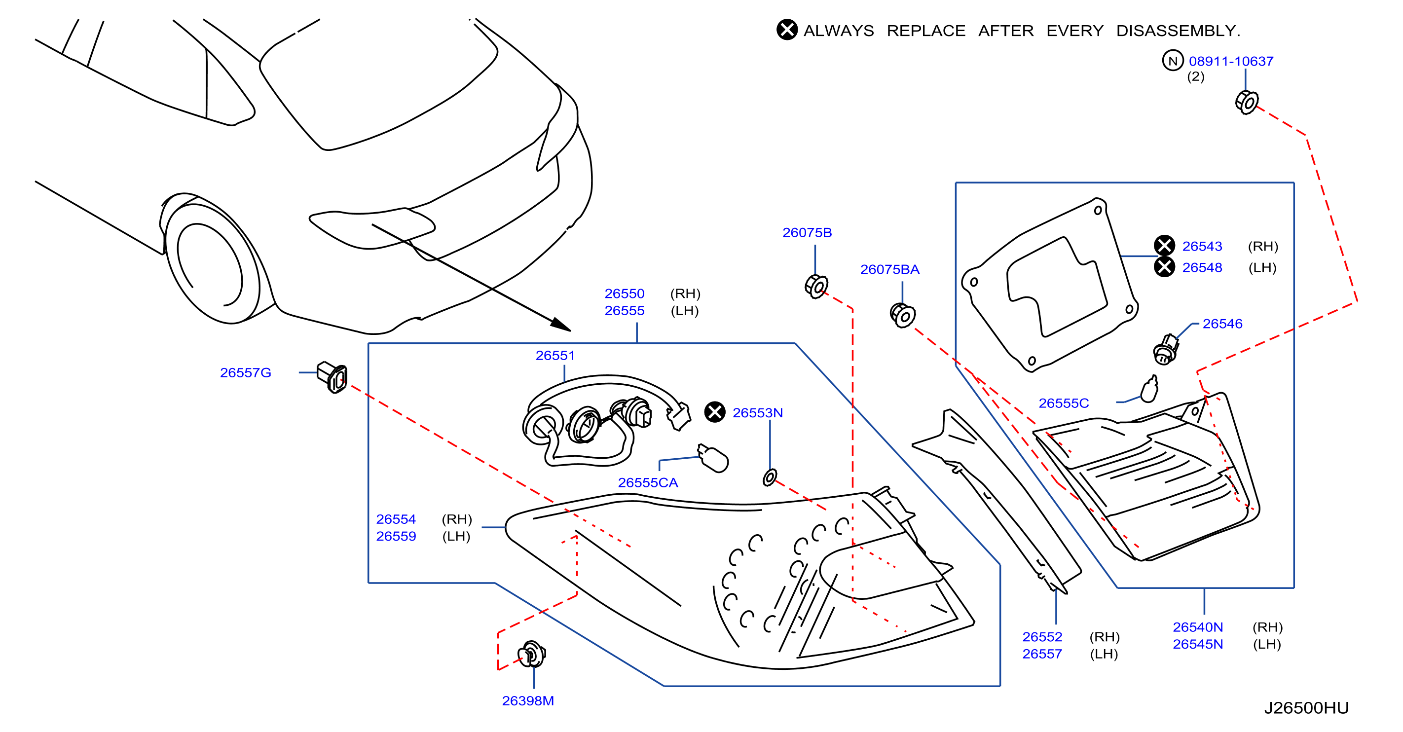 Diagram REAR COMBINATION LAMP for your 1995 INFINITI