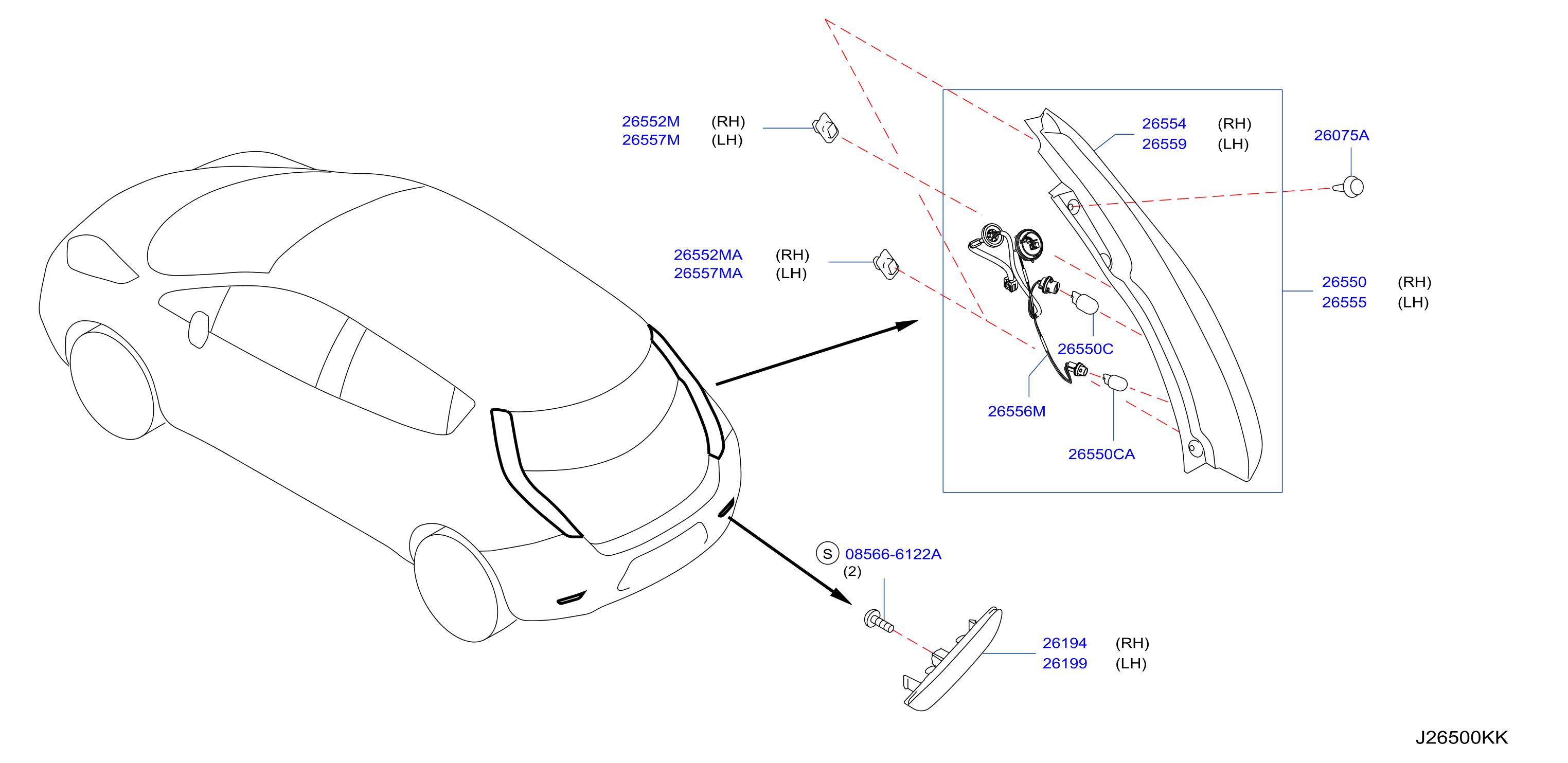 Diagram REAR COMBINATION LAMP for your Nissan