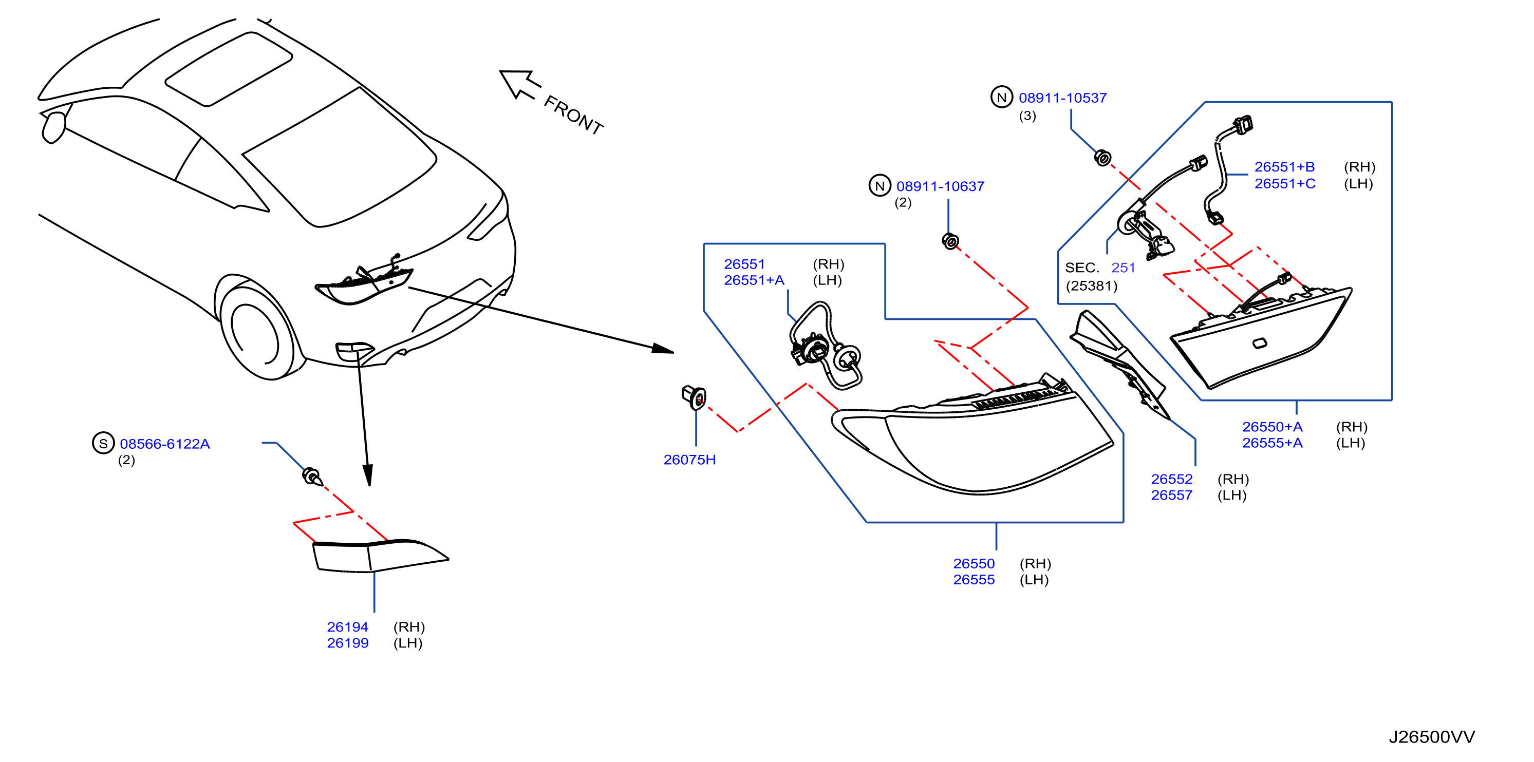 Diagram REAR COMBINATION LAMP for your INFINITI