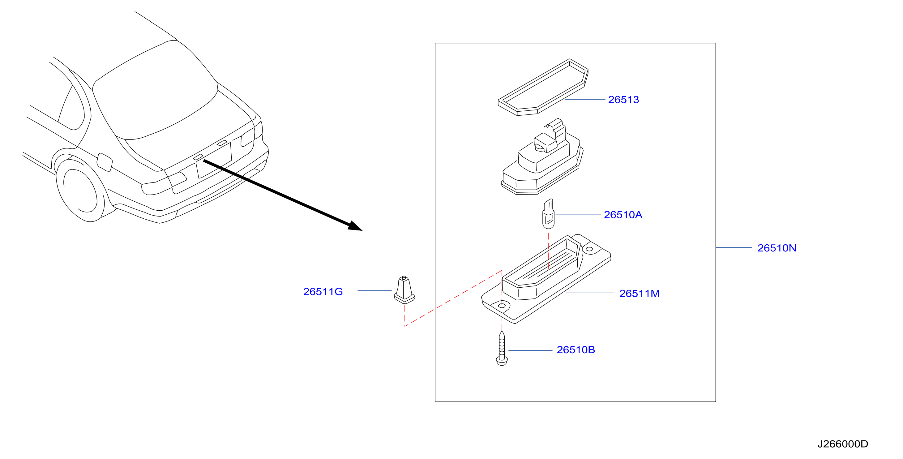 Diagram LICENCE PLATE LAMP for your 2010 INFINITI Q70   