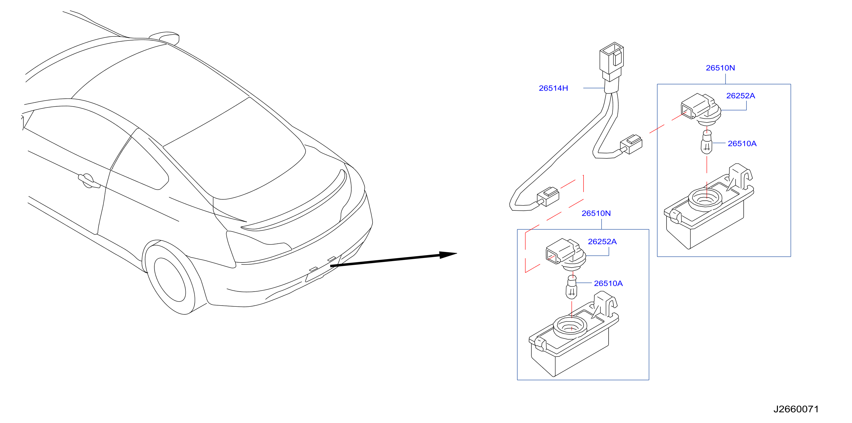 Diagram LICENCE PLATE LAMP for your 2007 INFINITI QX56   
