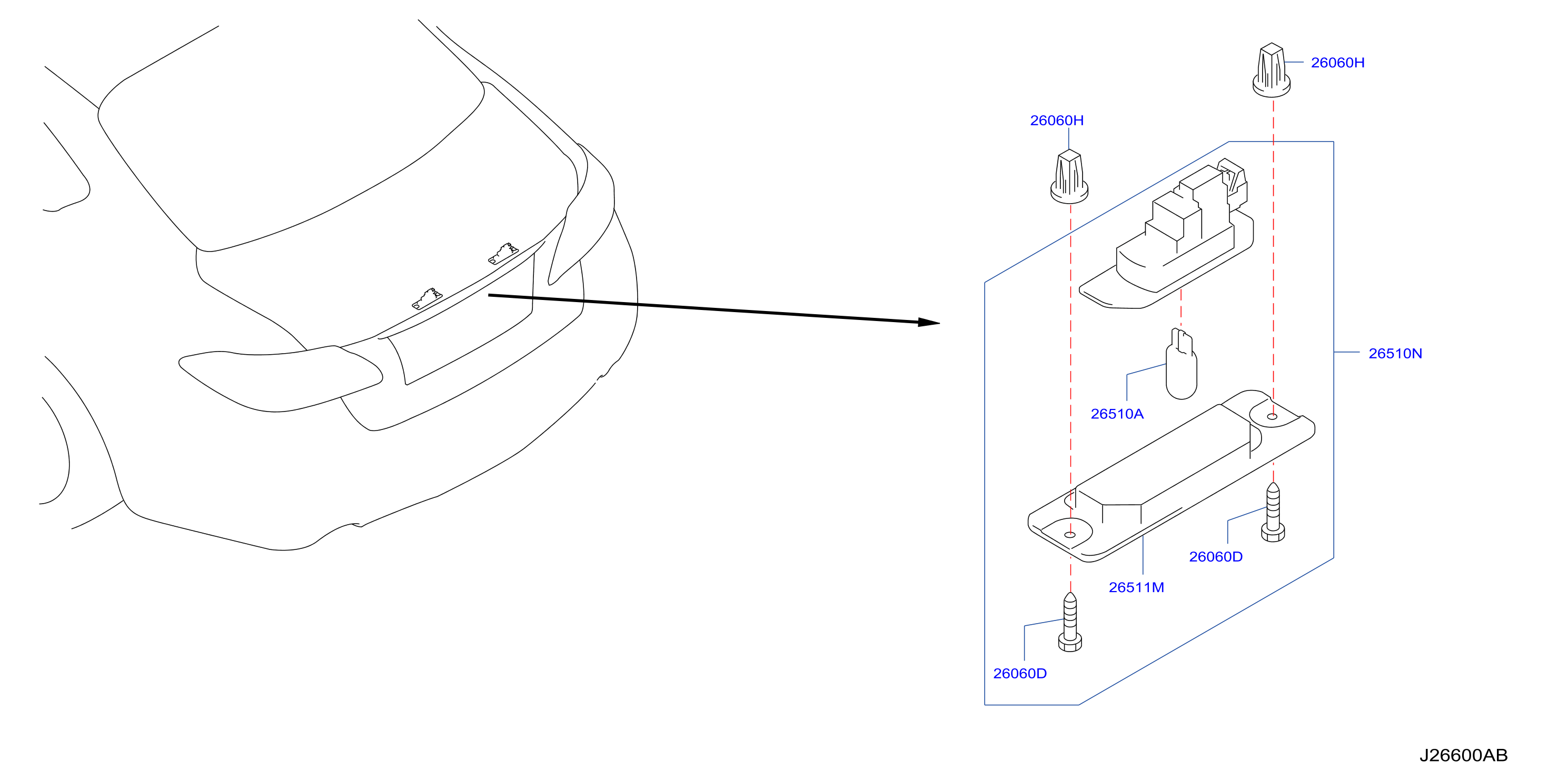 Diagram LICENCE PLATE LAMP for your 2014 INFINITI Q70   