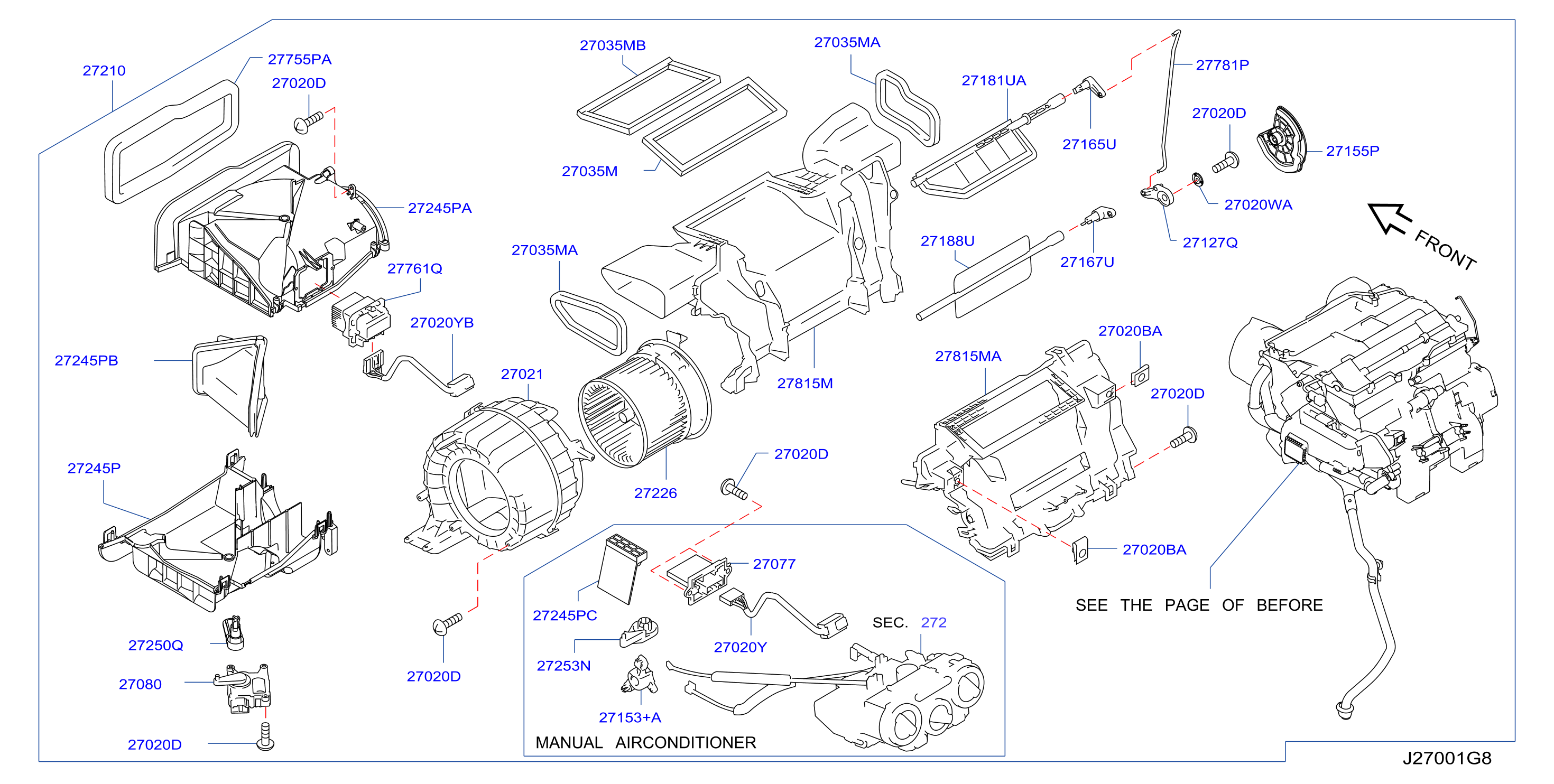 Diagram HEATER & BLOWER UNIT for your Nissan Versa  