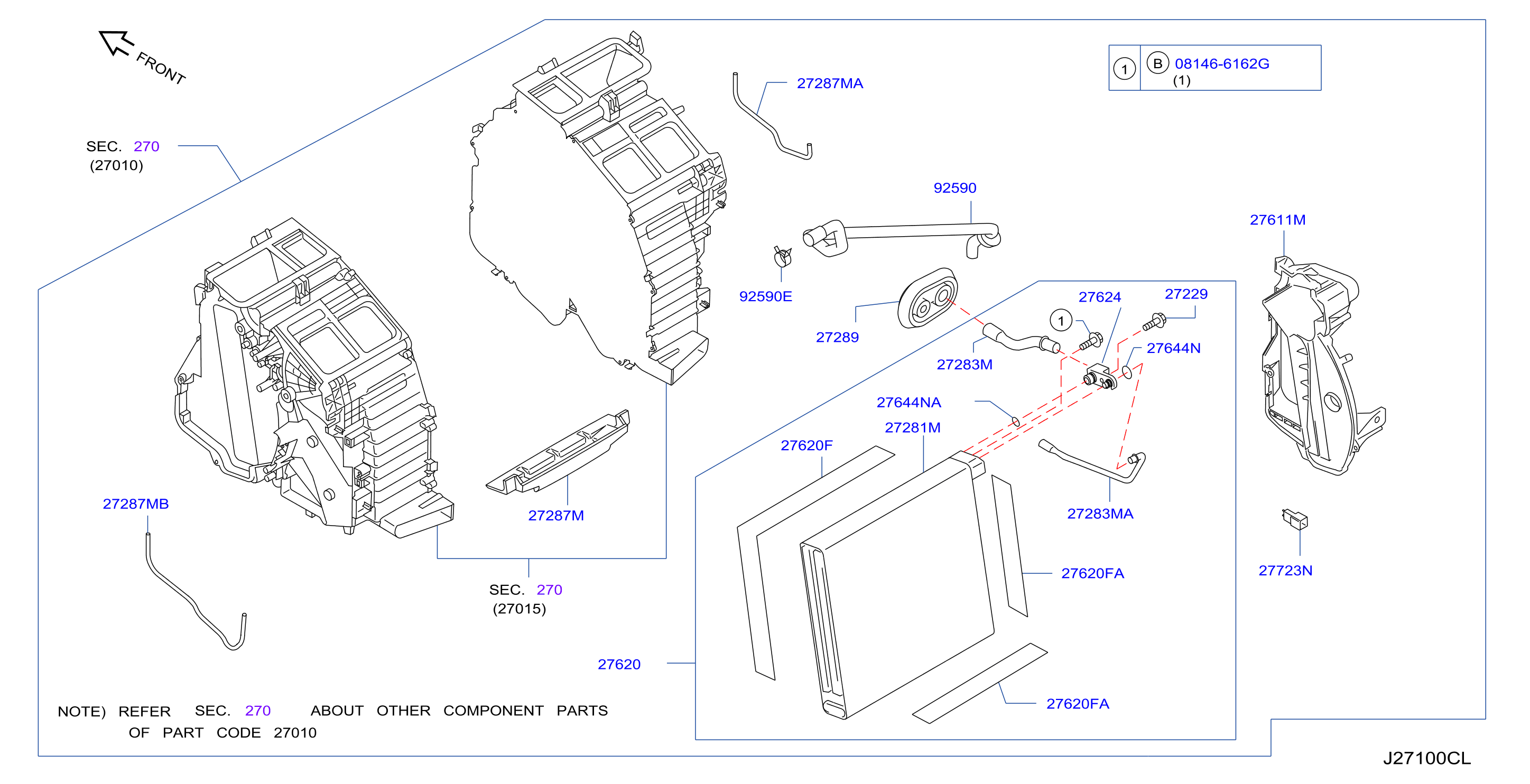 Diagram COOLING UNIT for your 2009 INFINITI M35  SEDAN ADVANCED TECHNOLOGY 