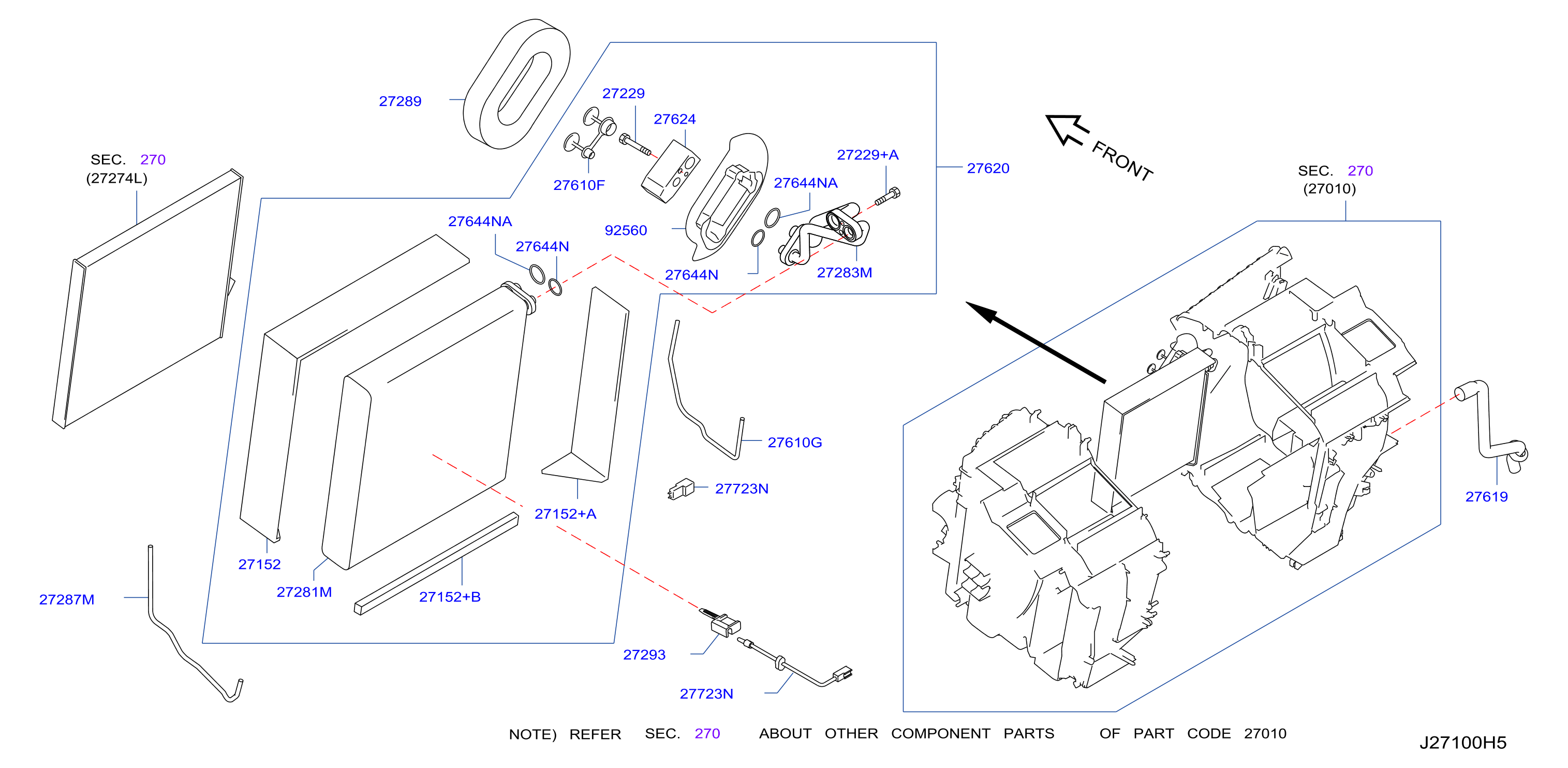 Diagram COOLING UNIT for your 2023 Nissan Murano   