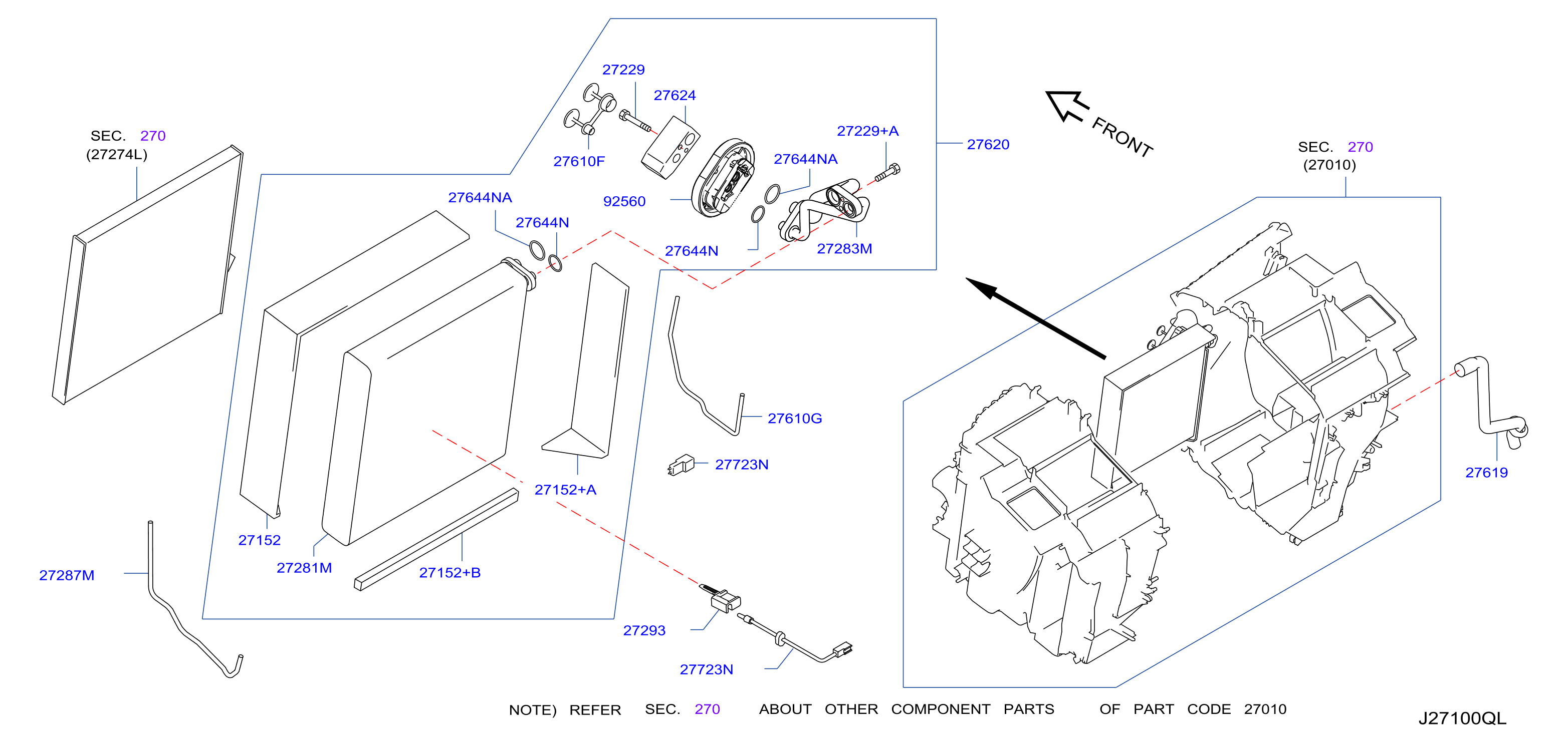 Diagram COOLING UNIT for your 2023 Nissan Murano   