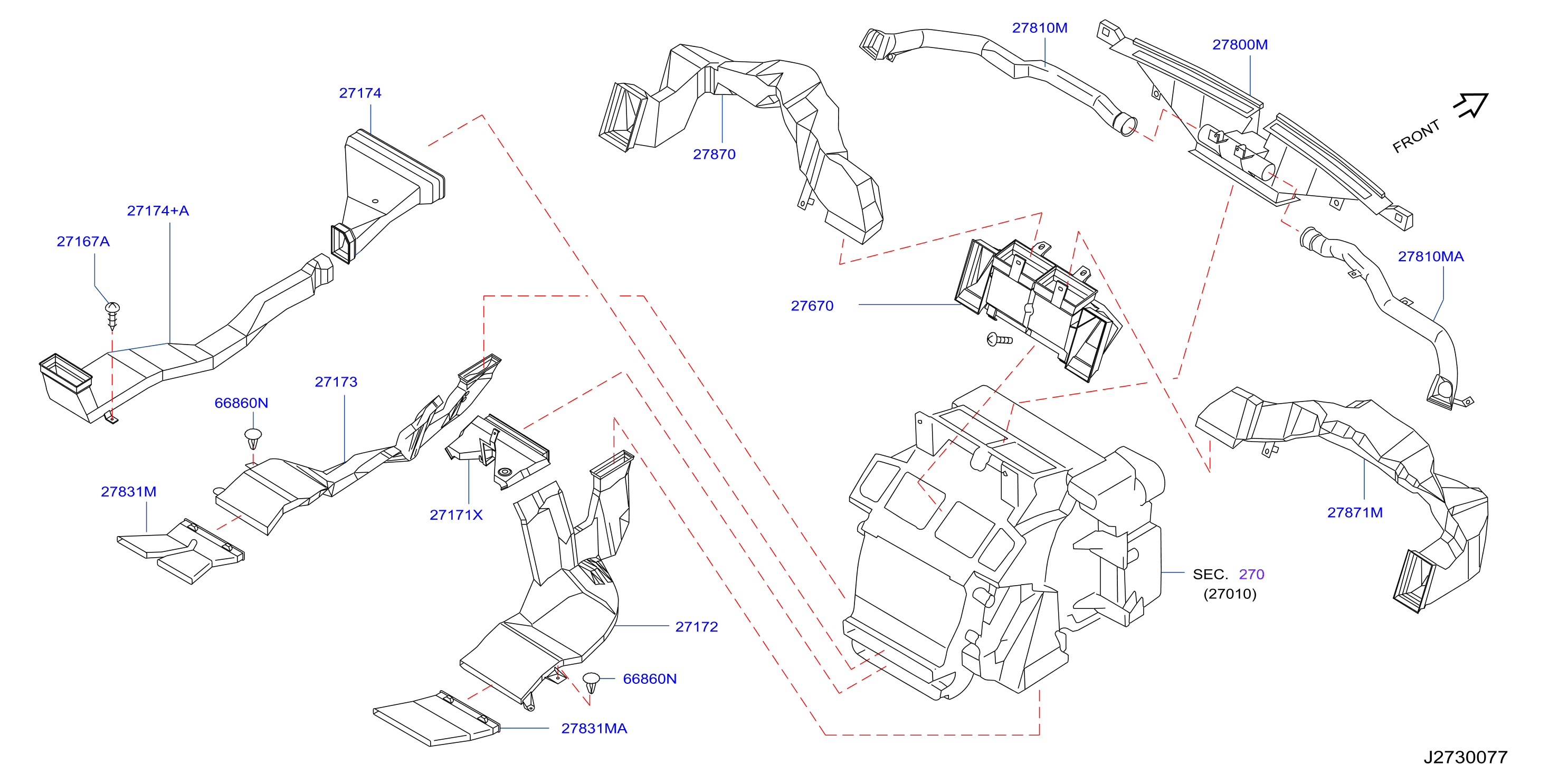 Diagram BOQUILLA Y CONDUCTO for your 2012 INFINITI Q70 SPORTTEC  
