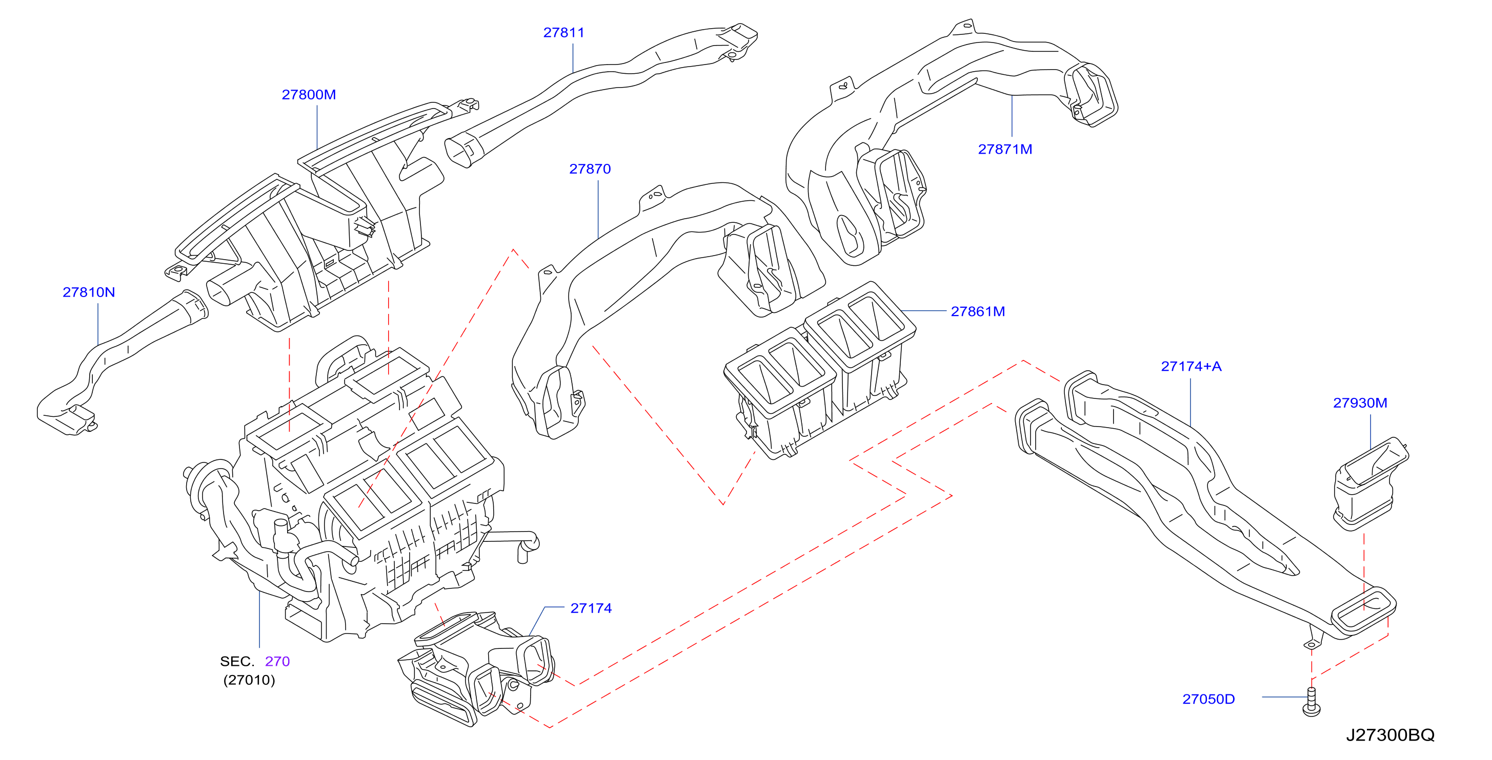 Diagram NOZZLE & DUCT for your INFINITI QX70  