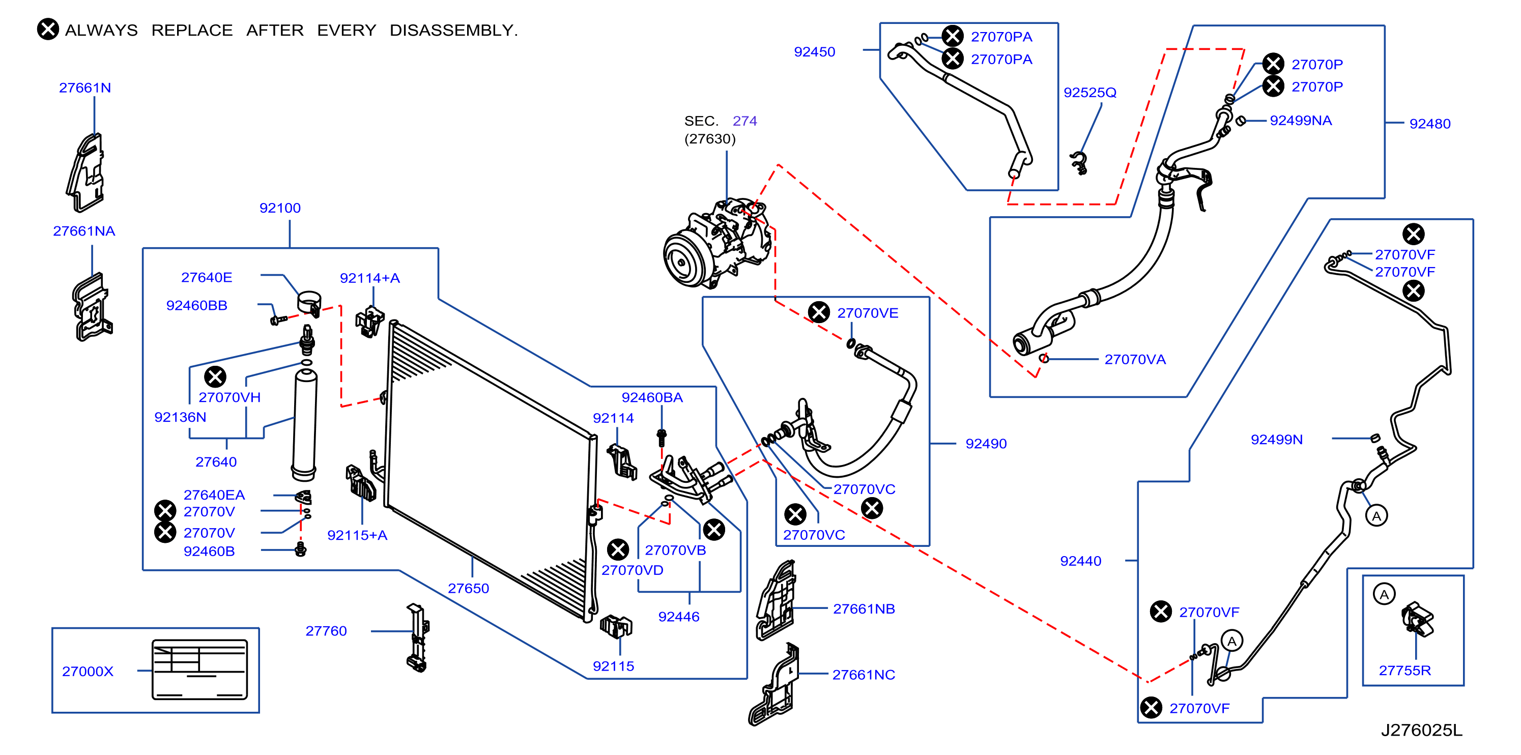Diagram CONDENSER,LIQUID TANK & PIPING for your 2011 INFINITI M37  Base 