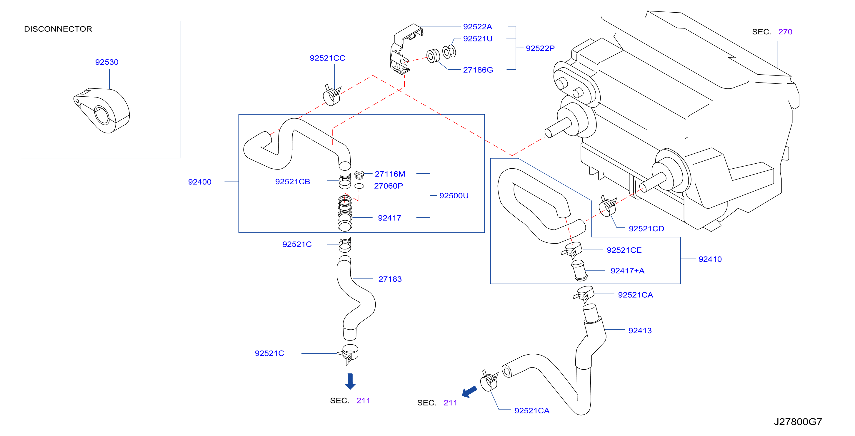 Diagram HEATER PIPING for your 2008 INFINITI M45  SEDAN SPORTEC 