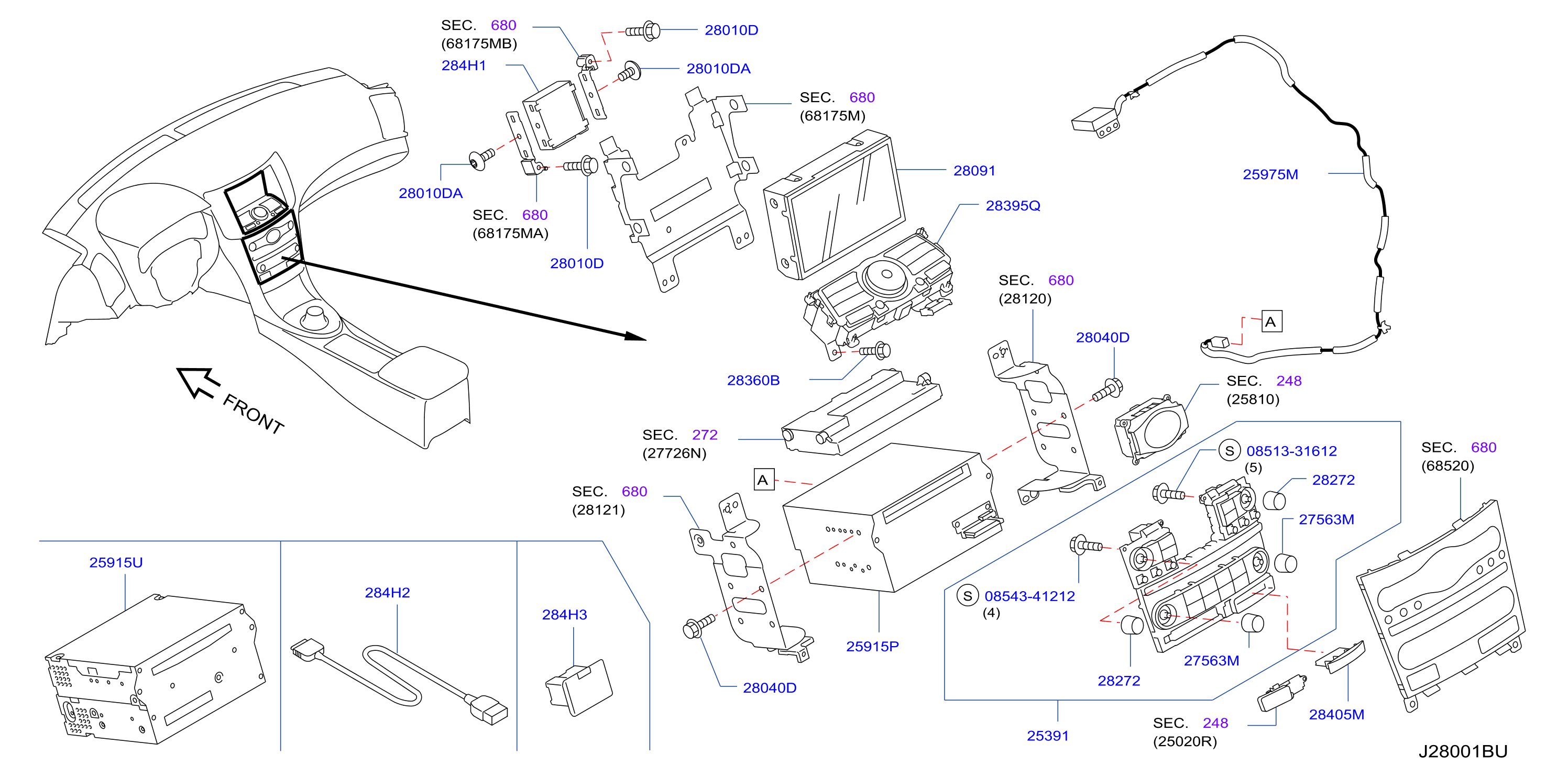 Diagram AUDIO Y VISUAL for your 2009 INFINITI QX50   