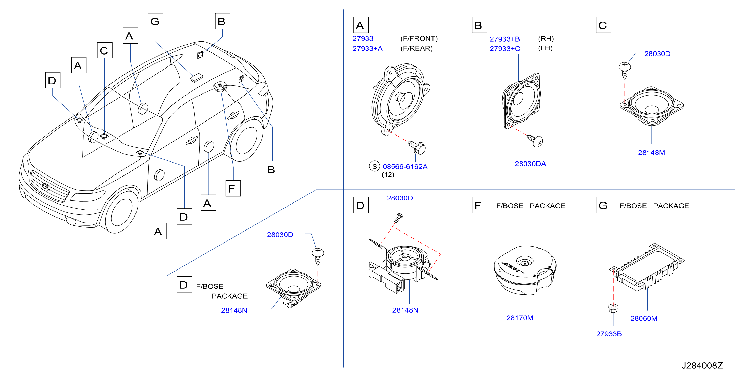 Diagram SPEAKER for your 2015 INFINITI M37  PREMIUM LWB 