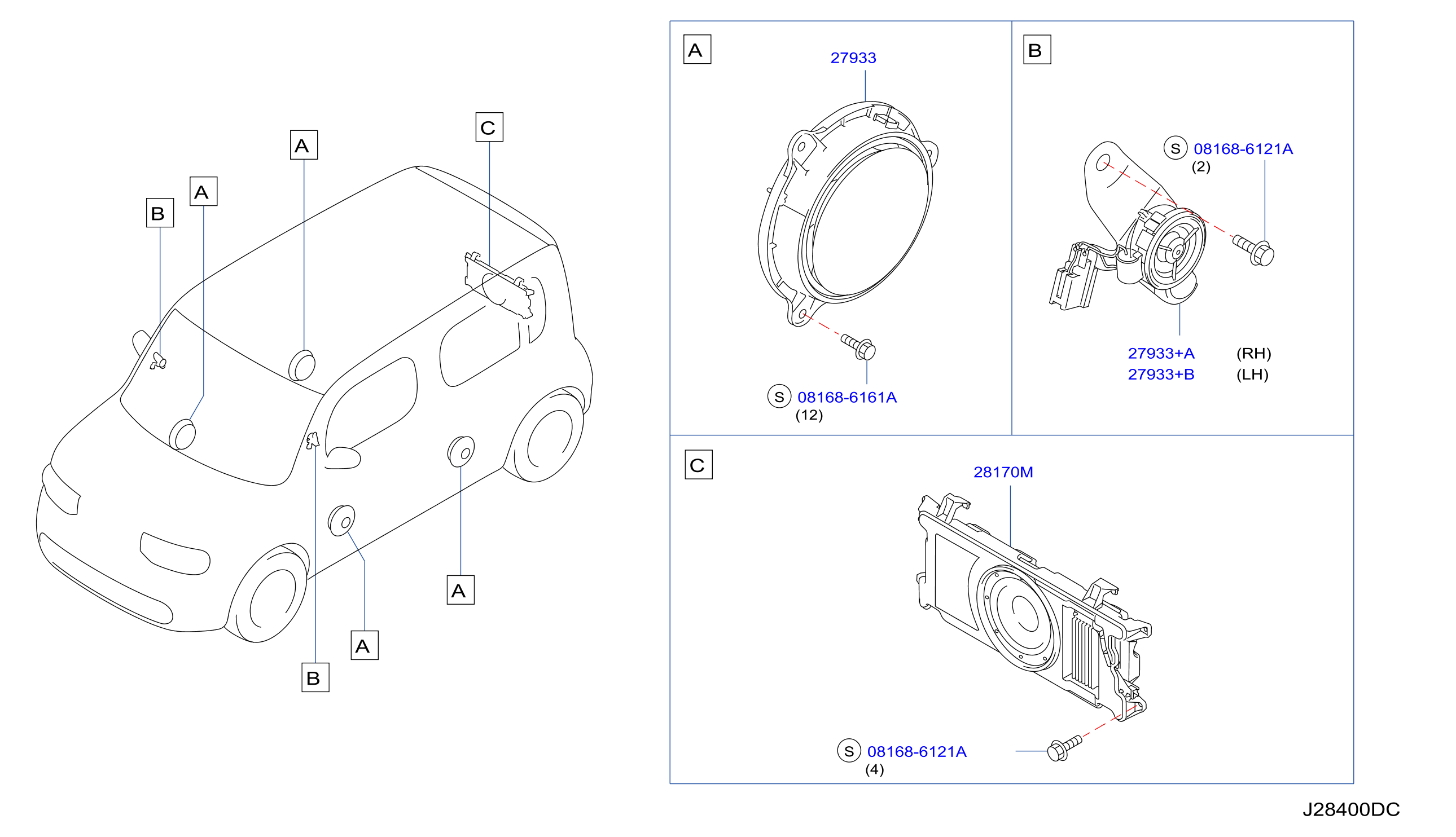 Diagram SPEAKER for your 2022 Nissan Versa   