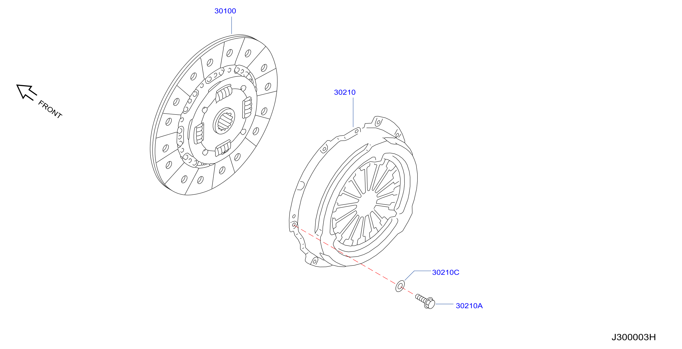 Full size assembly image of TAPA EMBRAGUE, DISCO Y PARTES DESEMBRA (1/1)