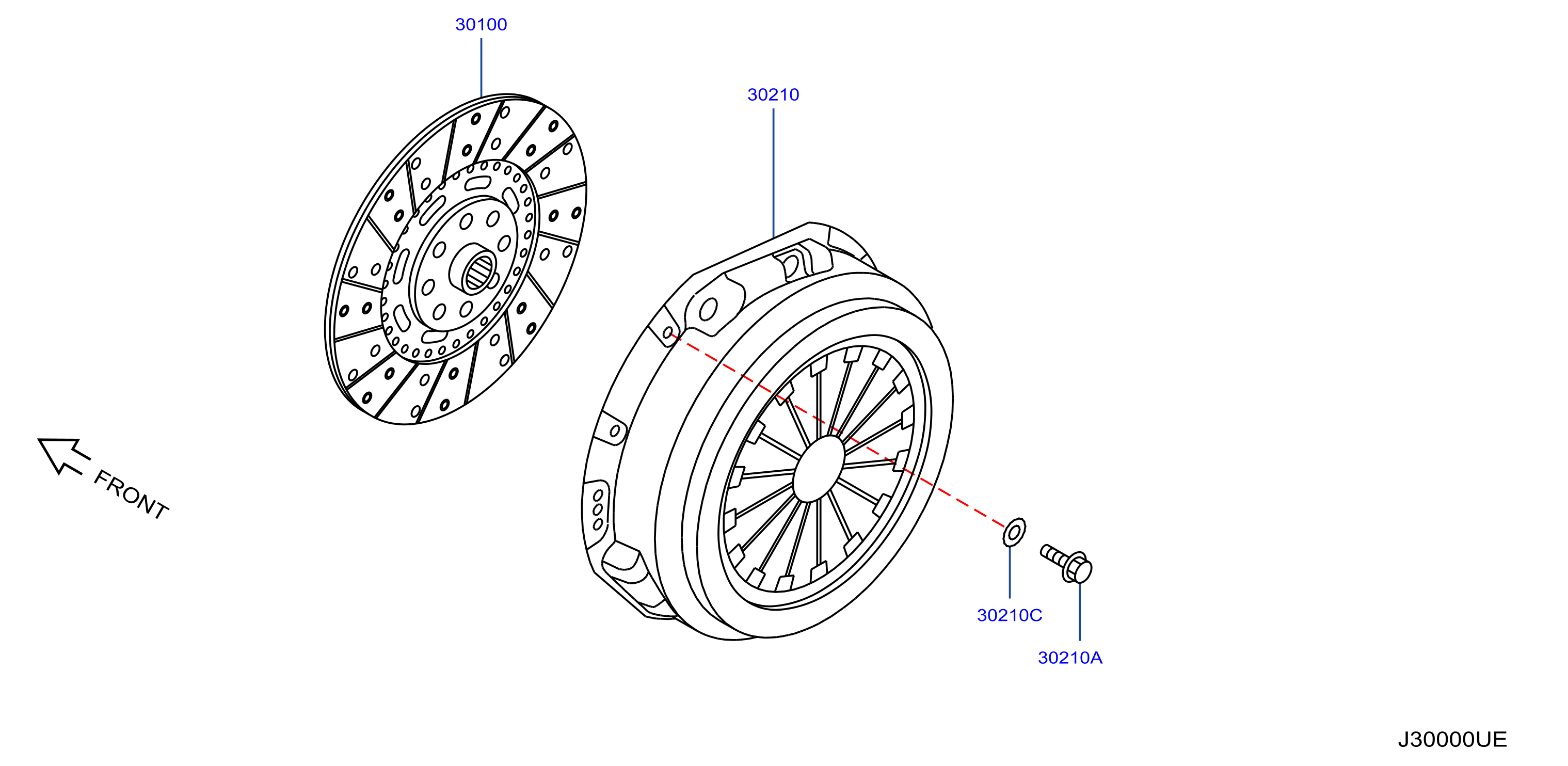 Full size assembly image of TAPA EMBRAGUE, DISCO Y PARTES DESEMBRA (1/3)