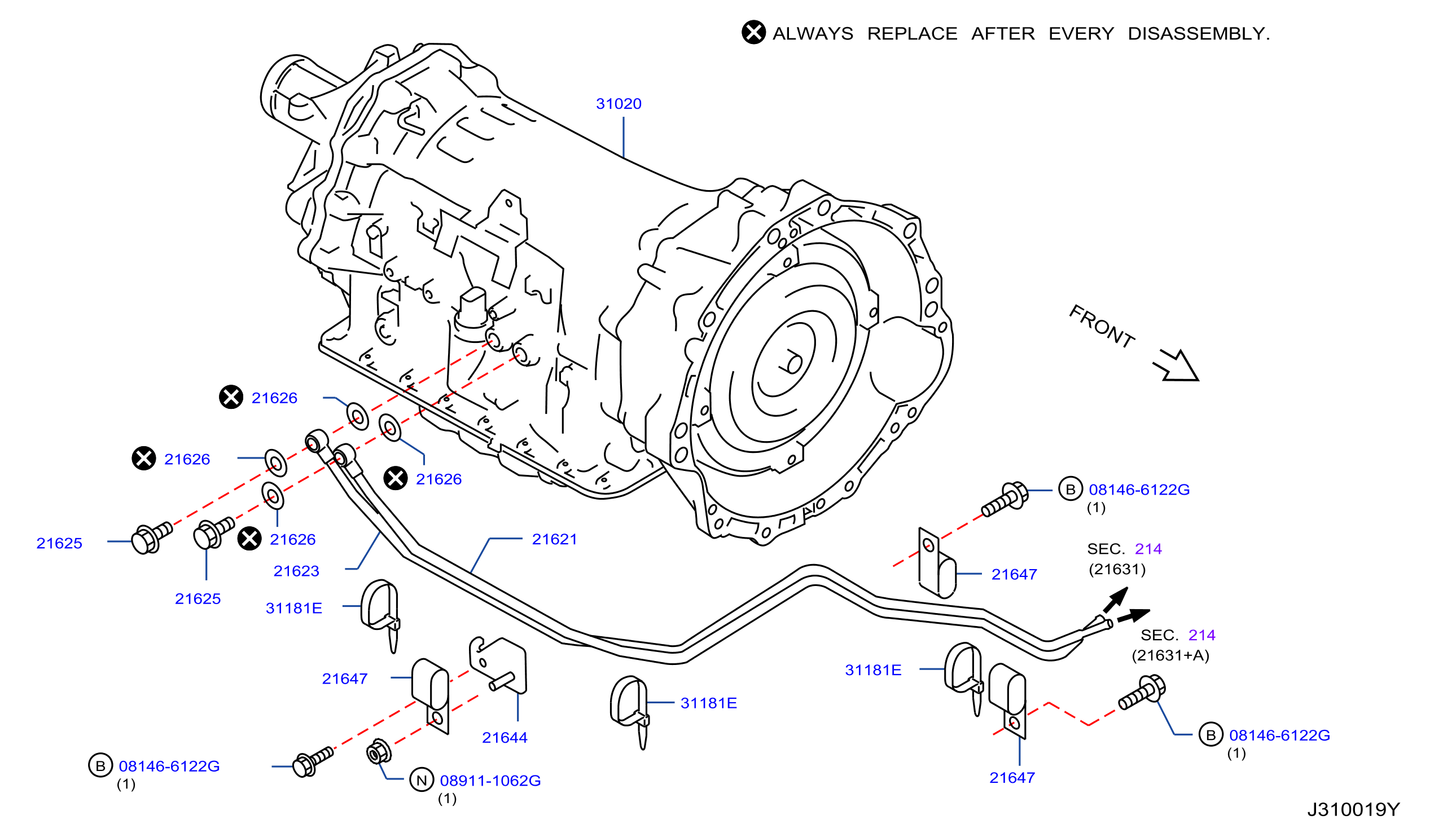 Diagram AUTO TRANSMISSION,TRANSAXLE & FITTING for your 2017 INFINITI Q60   