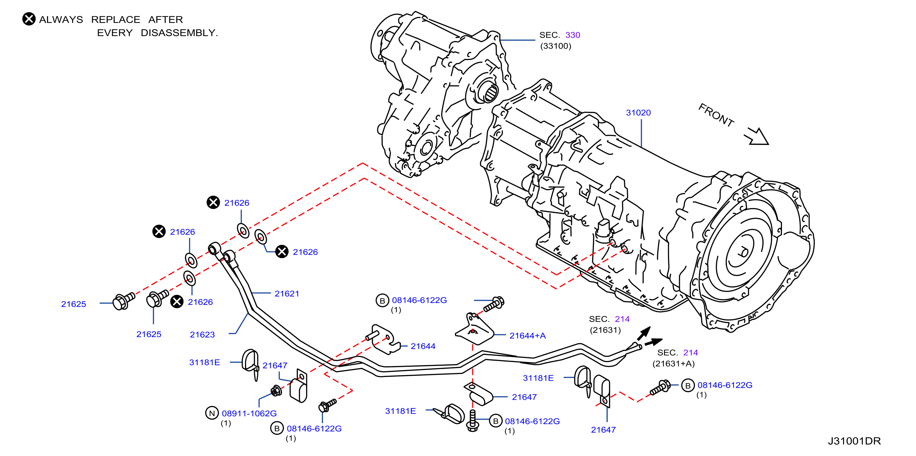 Diagram AUTO TRANSMISSION,TRANSAXLE & FITTING for your 2012 INFINITI G37X   