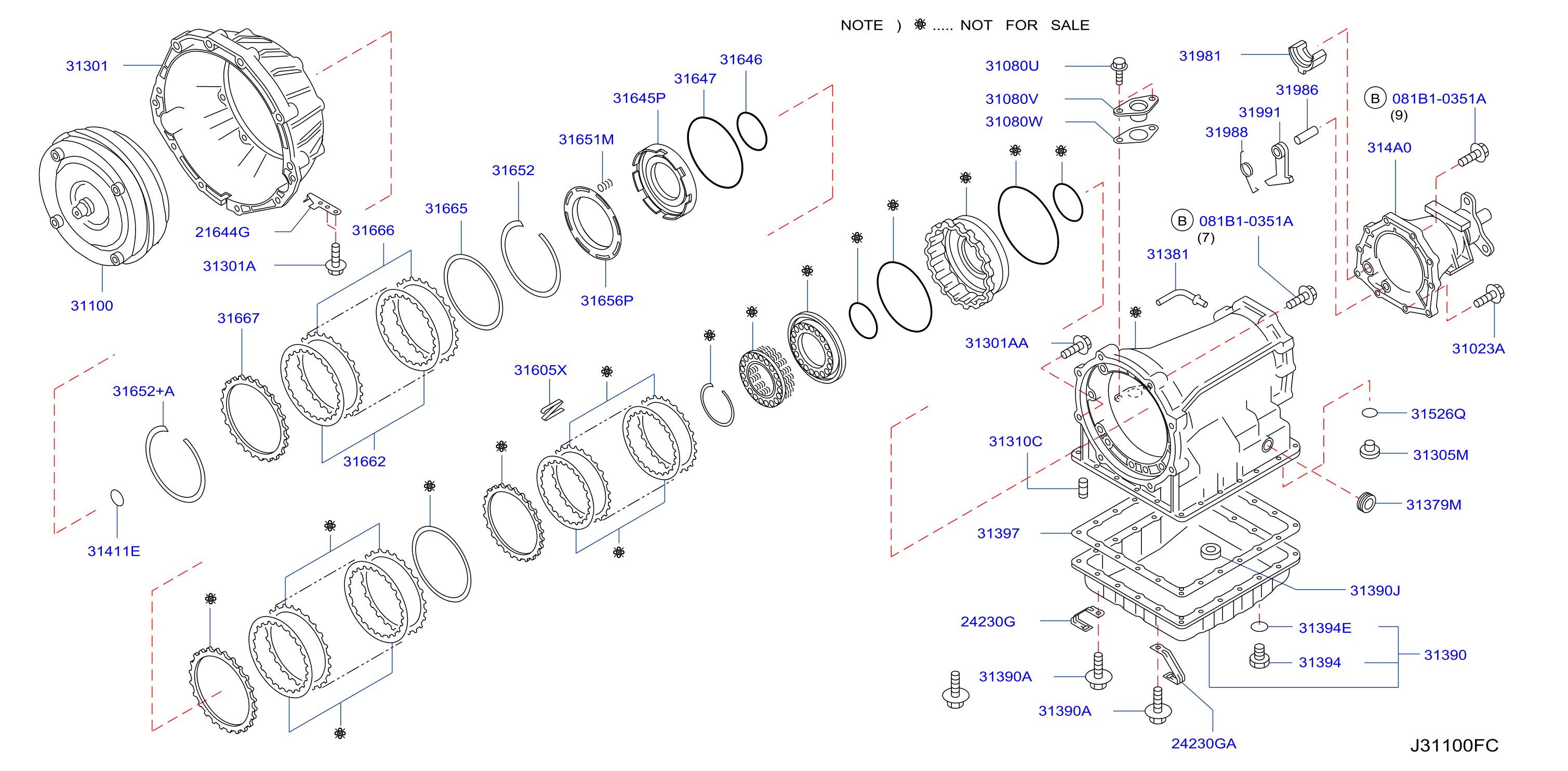 Diagram CONVERTIDOR PAR, CARCAZA Y CAJA for your INFINITI
