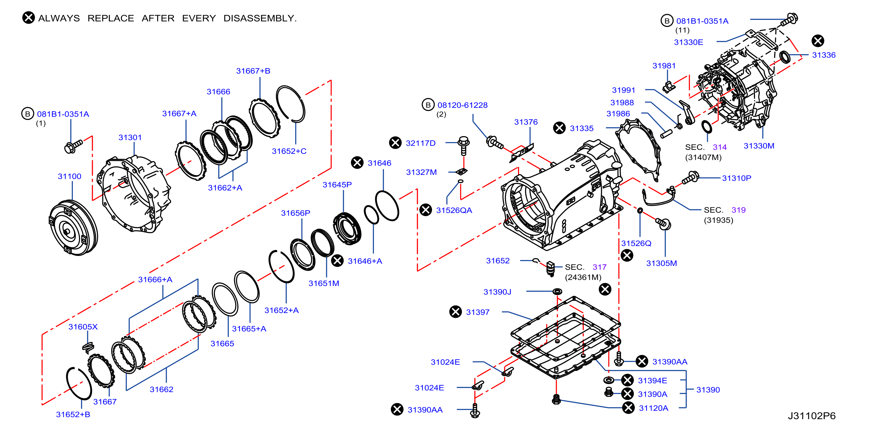 2018 Nissan Armada Automatic Transmission Torque Converter