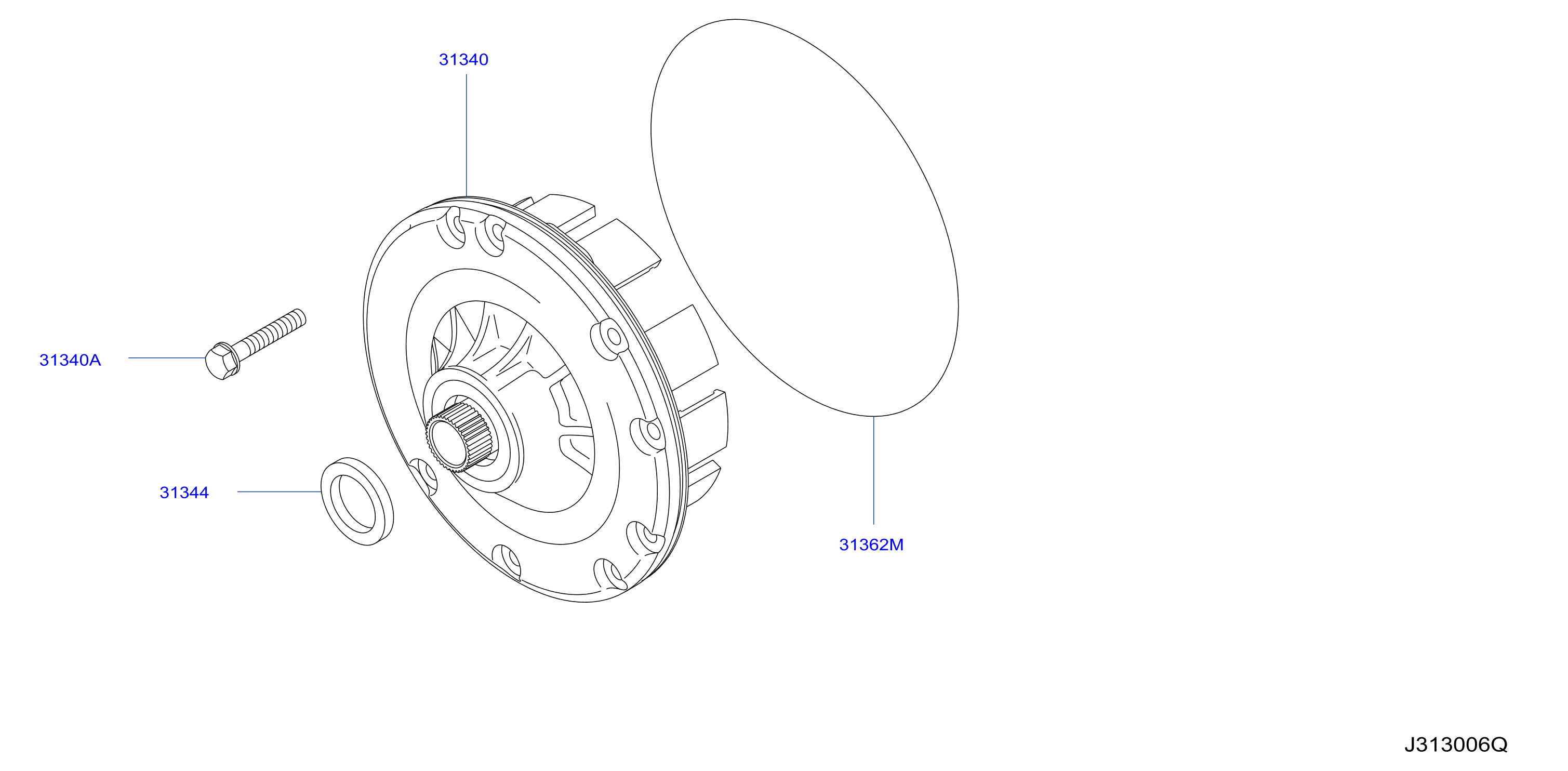 Nissan Maxima Automatic Transmission Oil Pump Seal - 31375-8Y000 ...