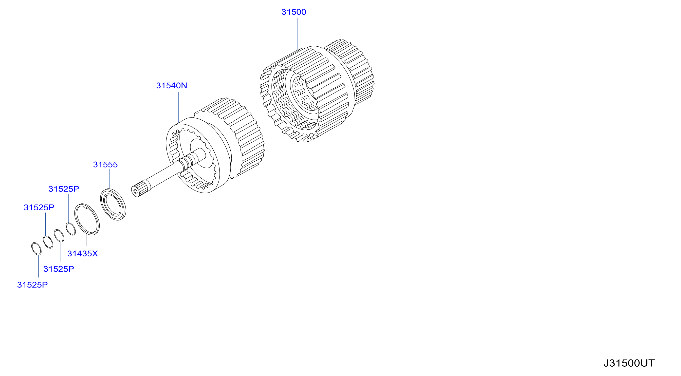 Diagram CLUTCH & BAND SERVO for your 2003 INFINITI M45   