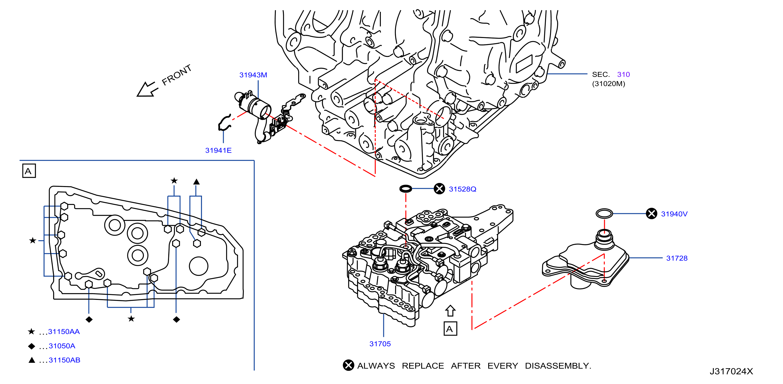 31728-28X0A - Transmission Oil Filter - Genuine Nissan Part