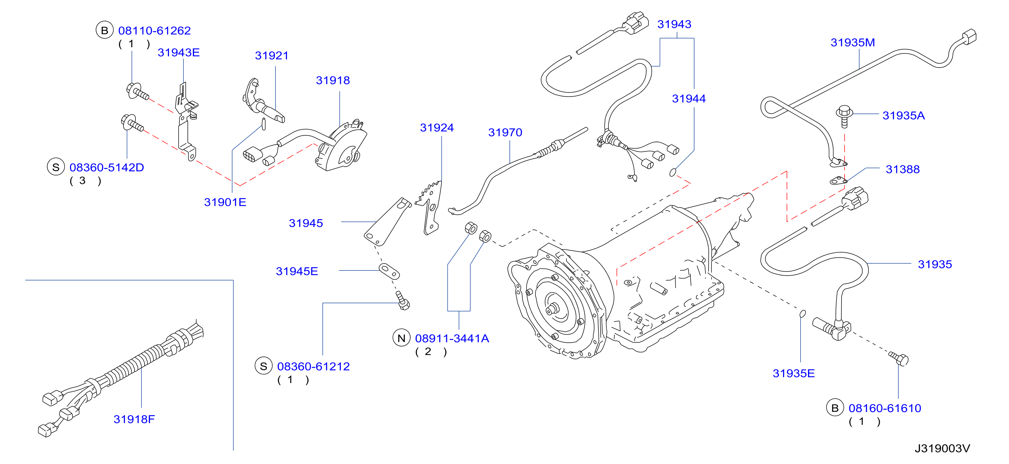 Diagram CONTROL SWITCH & SYSTEM for your 1994 INFINITI J30   