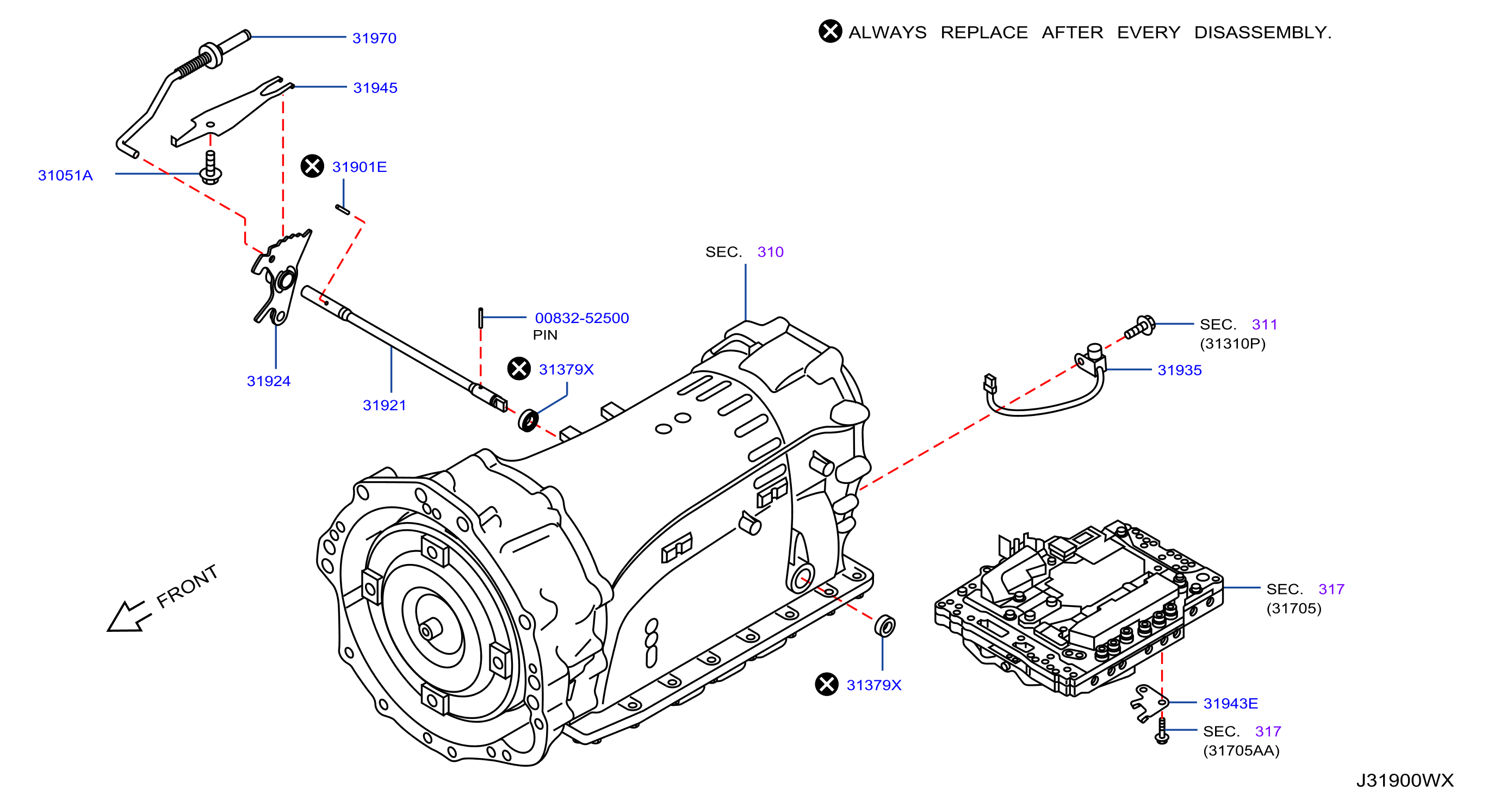 Diagram CONTROL SWITCH & SYSTEM for your INFINITI