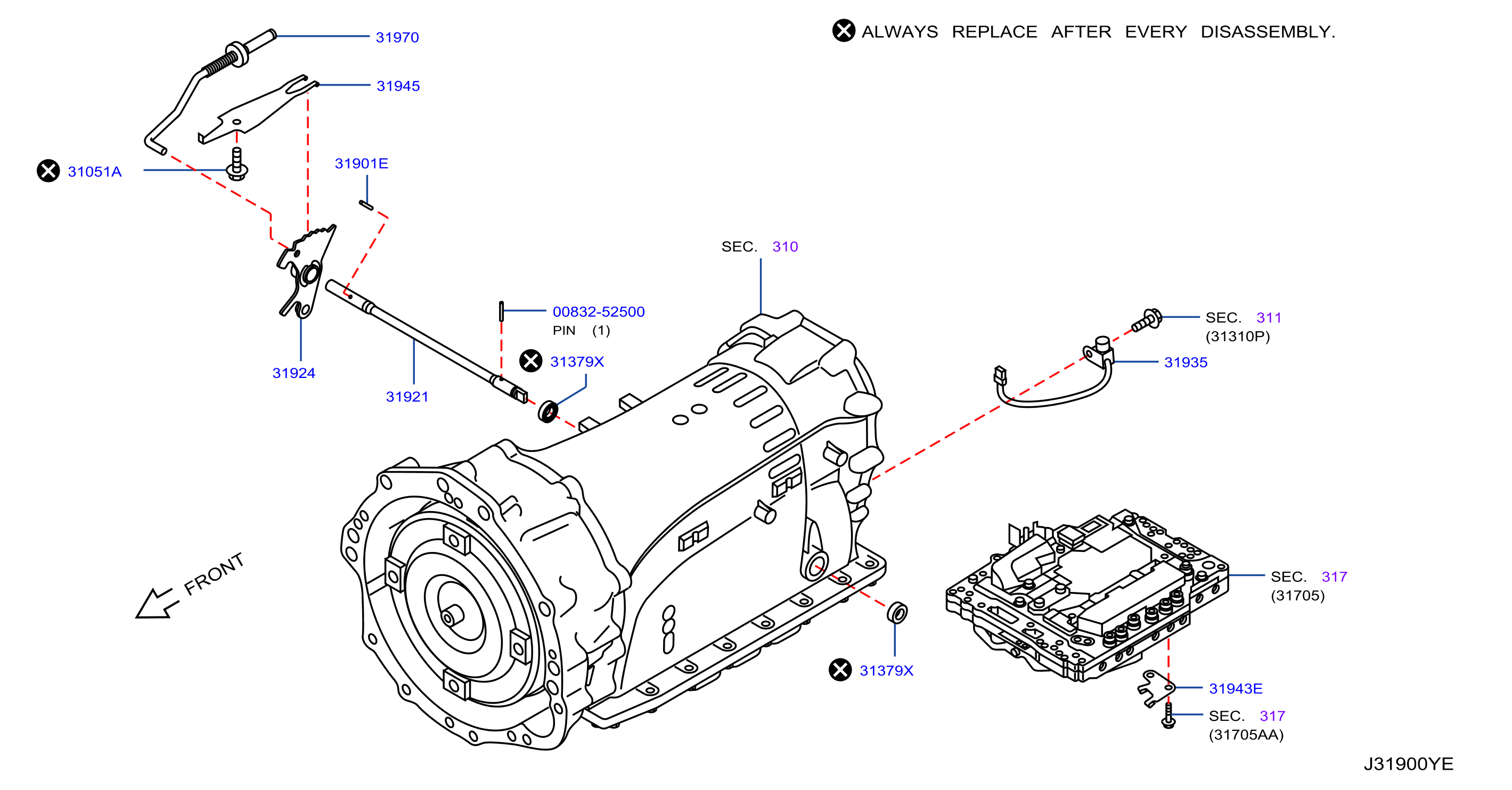 Diagram CONTROL SWITCH & SYSTEM for your 2003 INFINITI FX35   